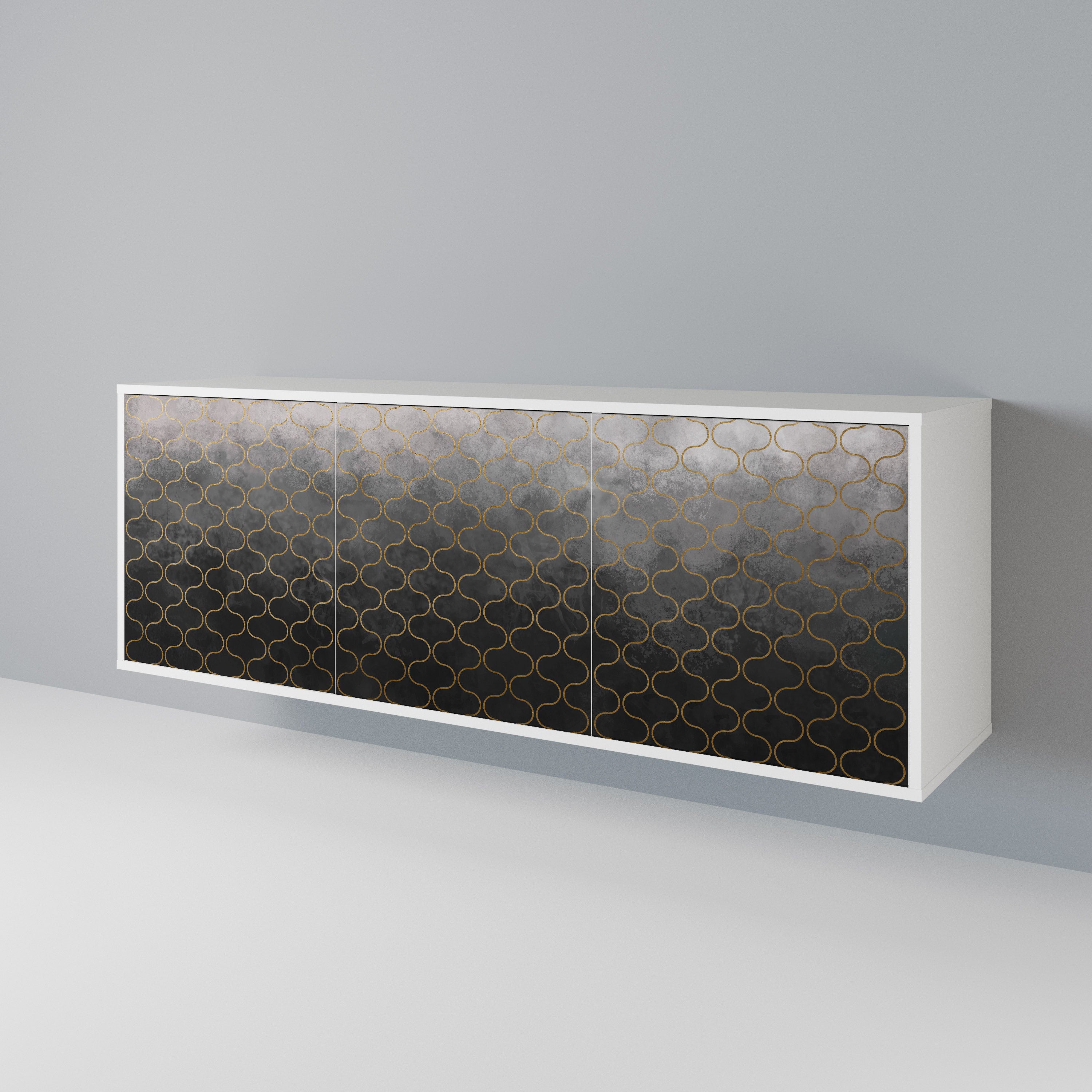 TESSELATED GRAYISH 3-Door Sideboard