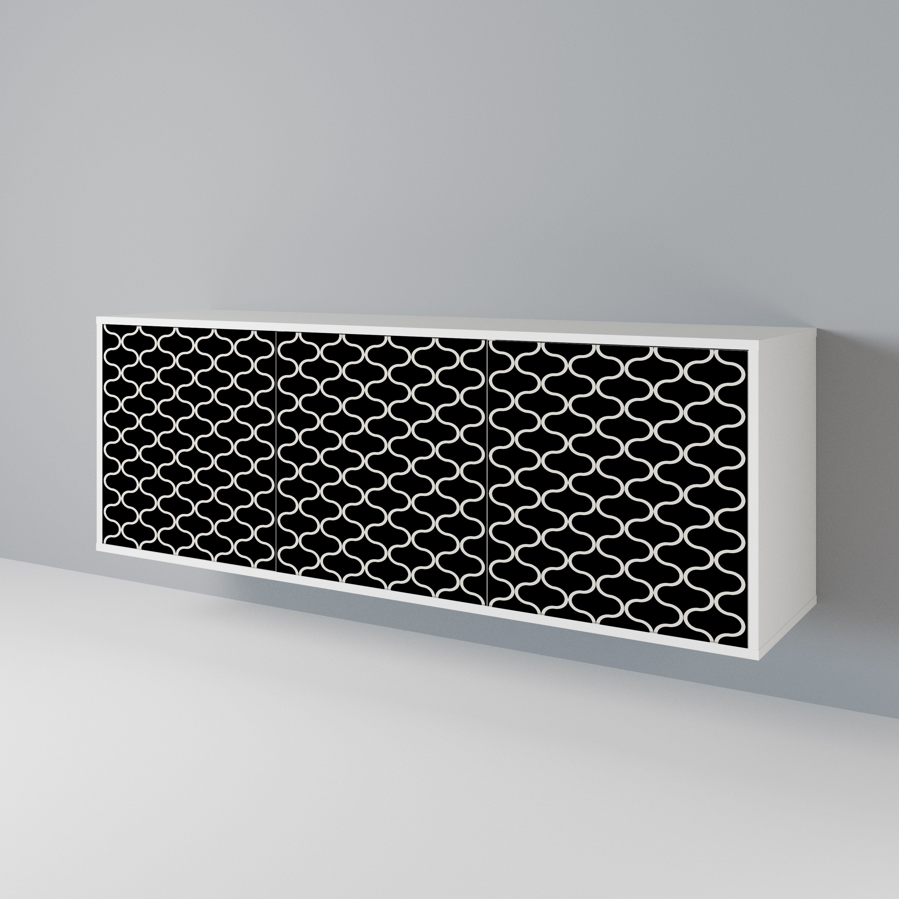 TESSELATED BLACKNESS 3-Door Sideboard