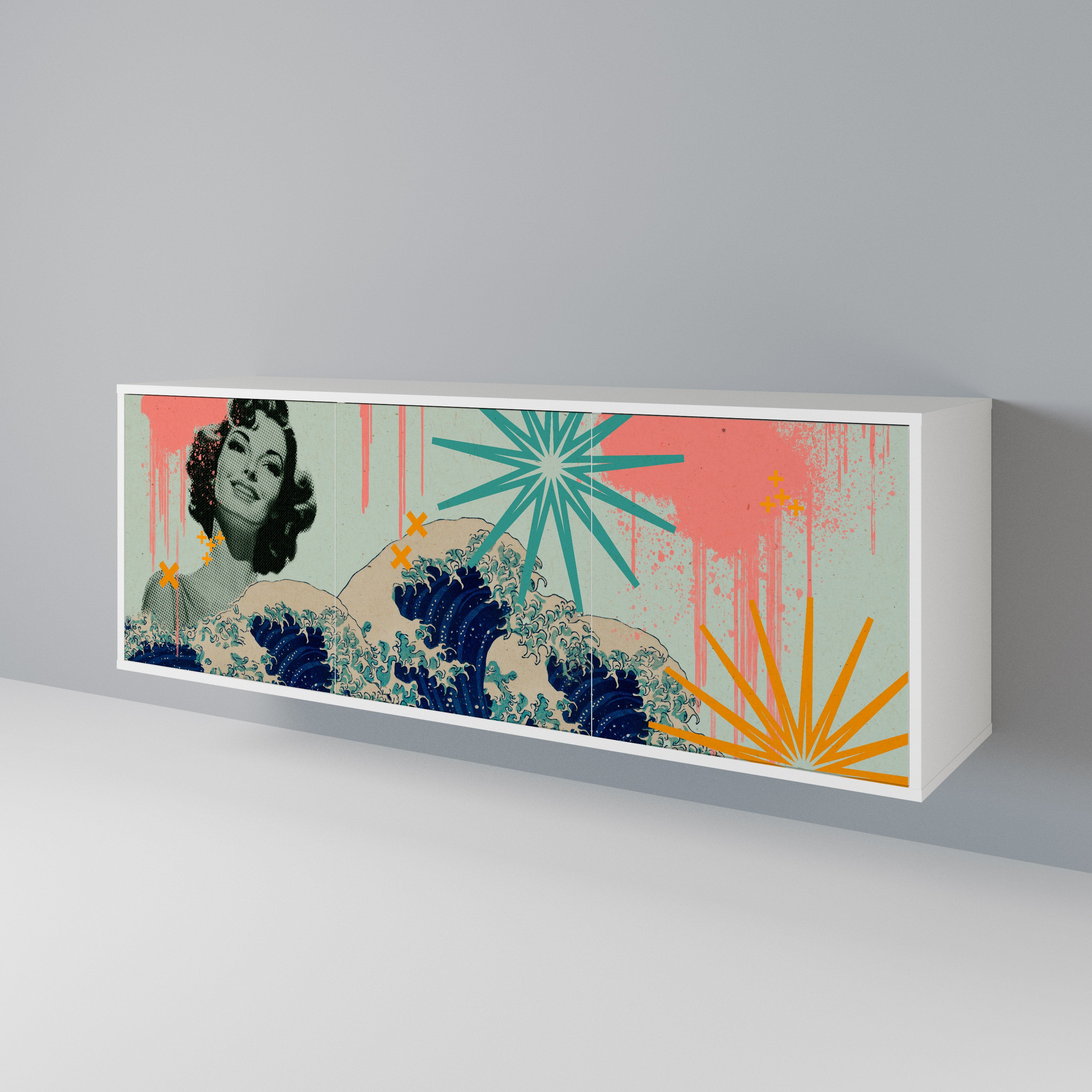 KANAGAWA BEAUTY 3-Door Sideboard