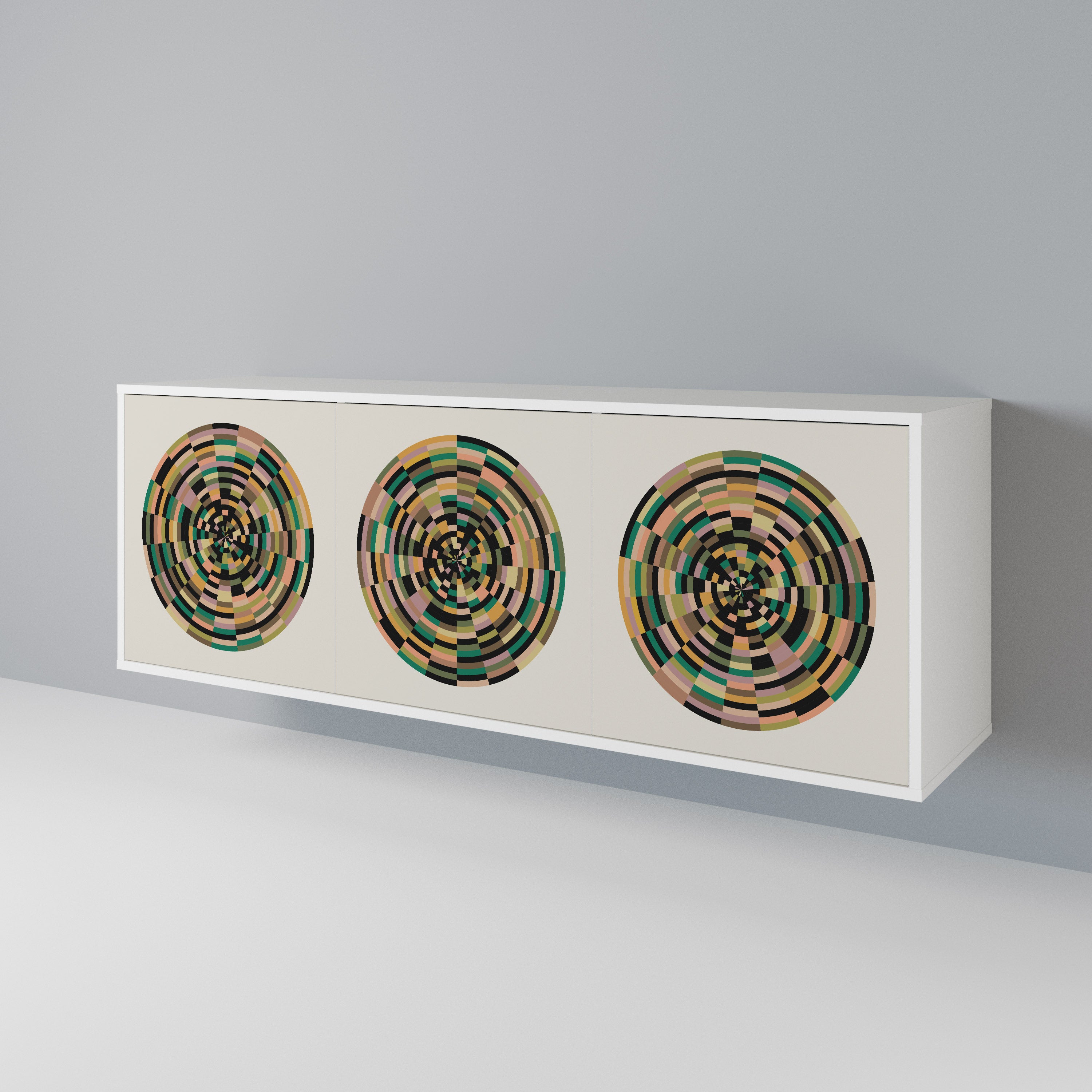 GREEN CIRCLES 3-Door Sideboard