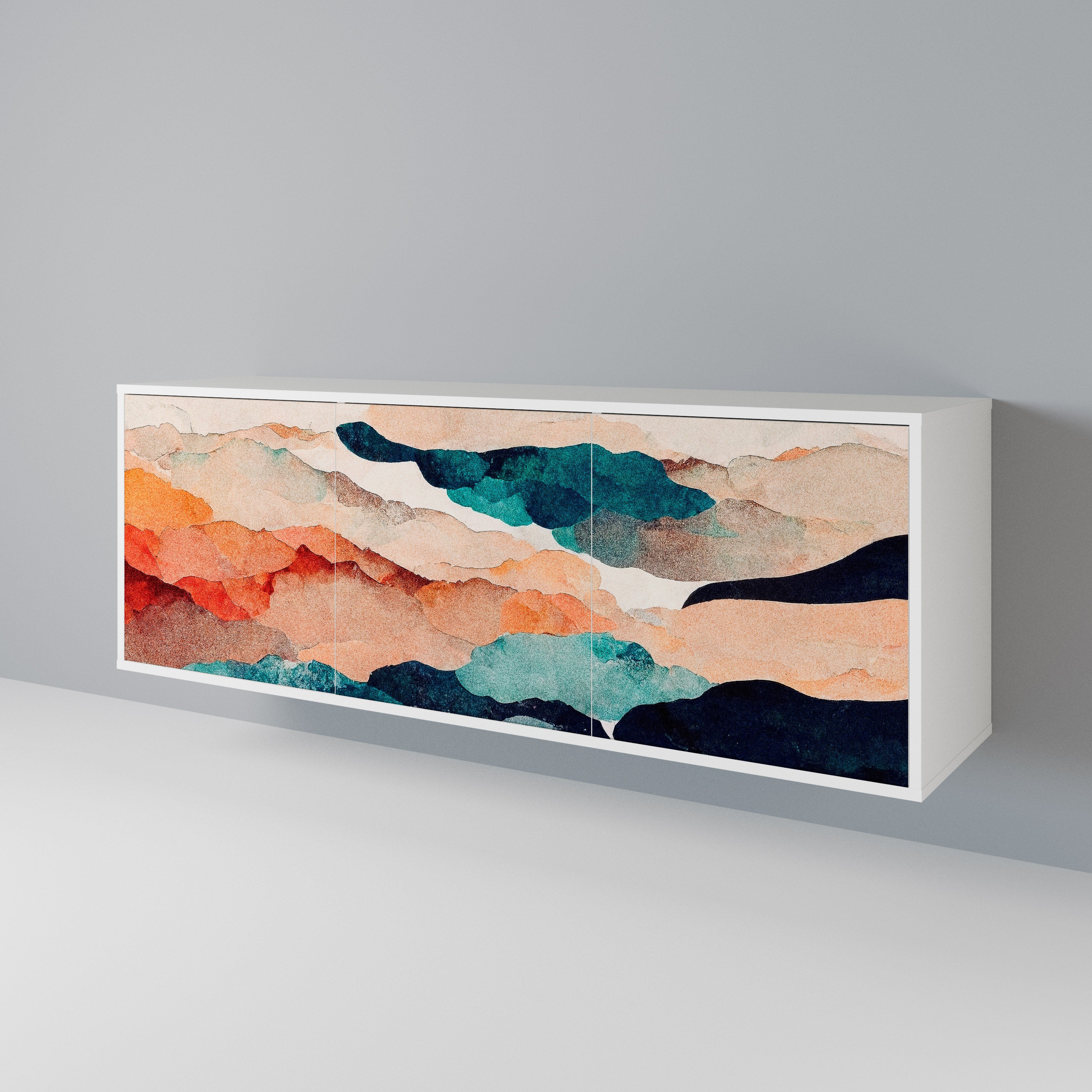ABSTRACT LANDSCAPE 3-Door Sideboard