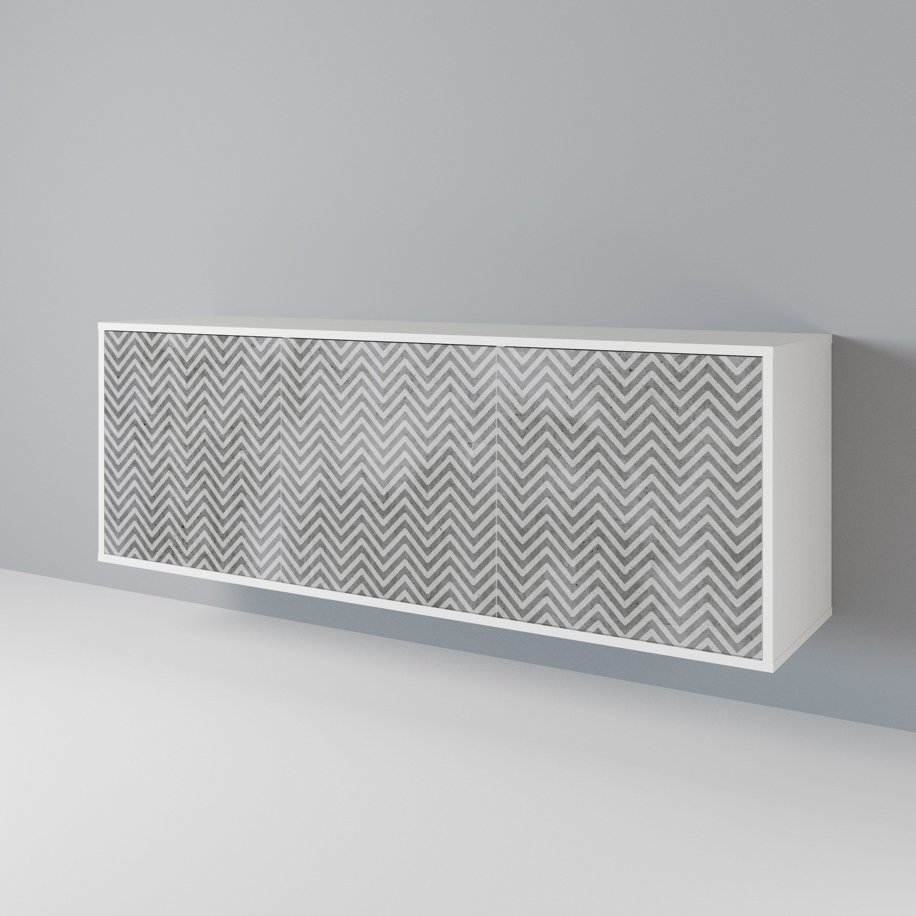 CONCRETE ZIG ZAG 3-Door Sideboard