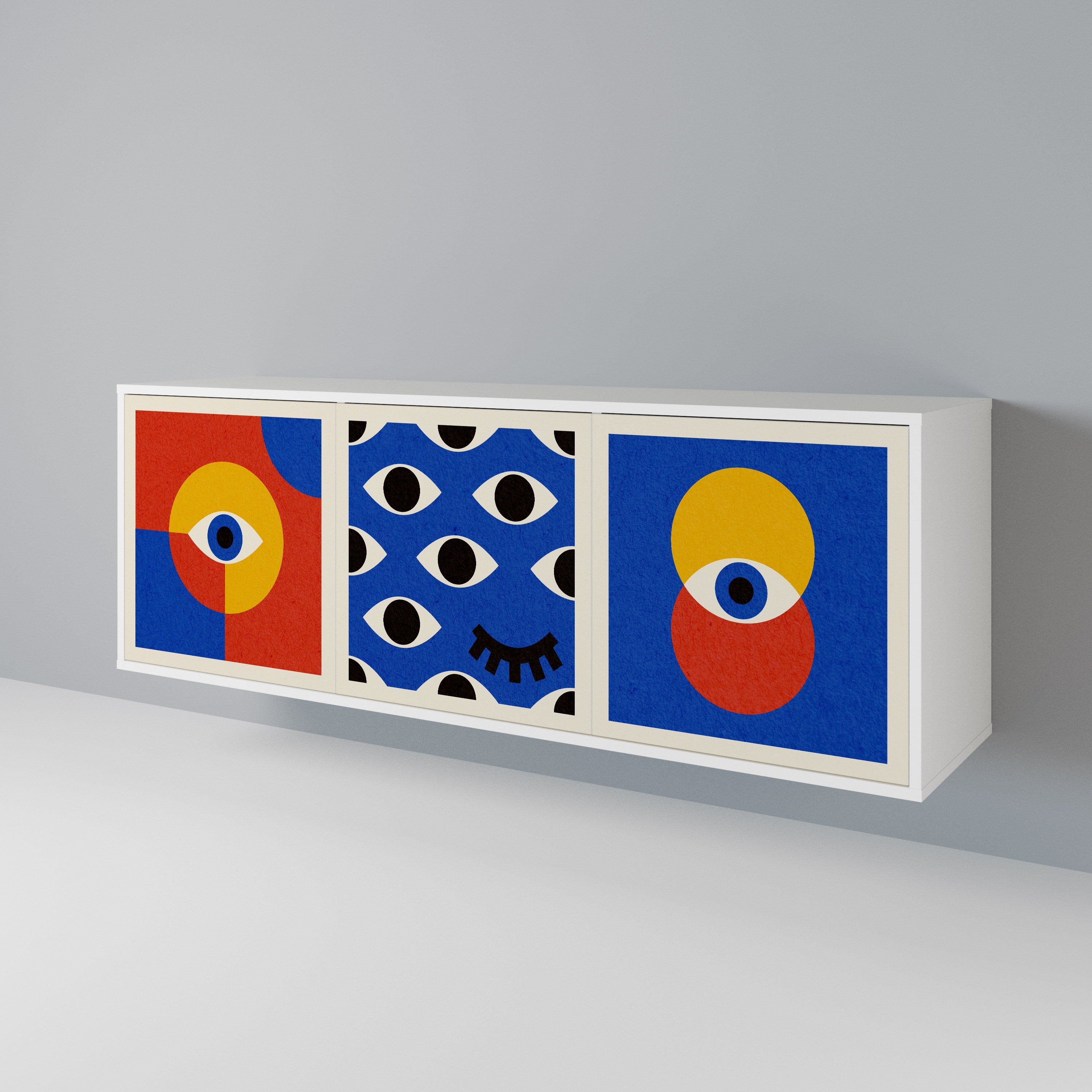 GEOMETRIC EYES 3-Door Sideboard