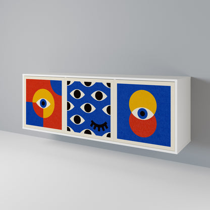 GEOMETRIC EYES 3-Door Sideboard