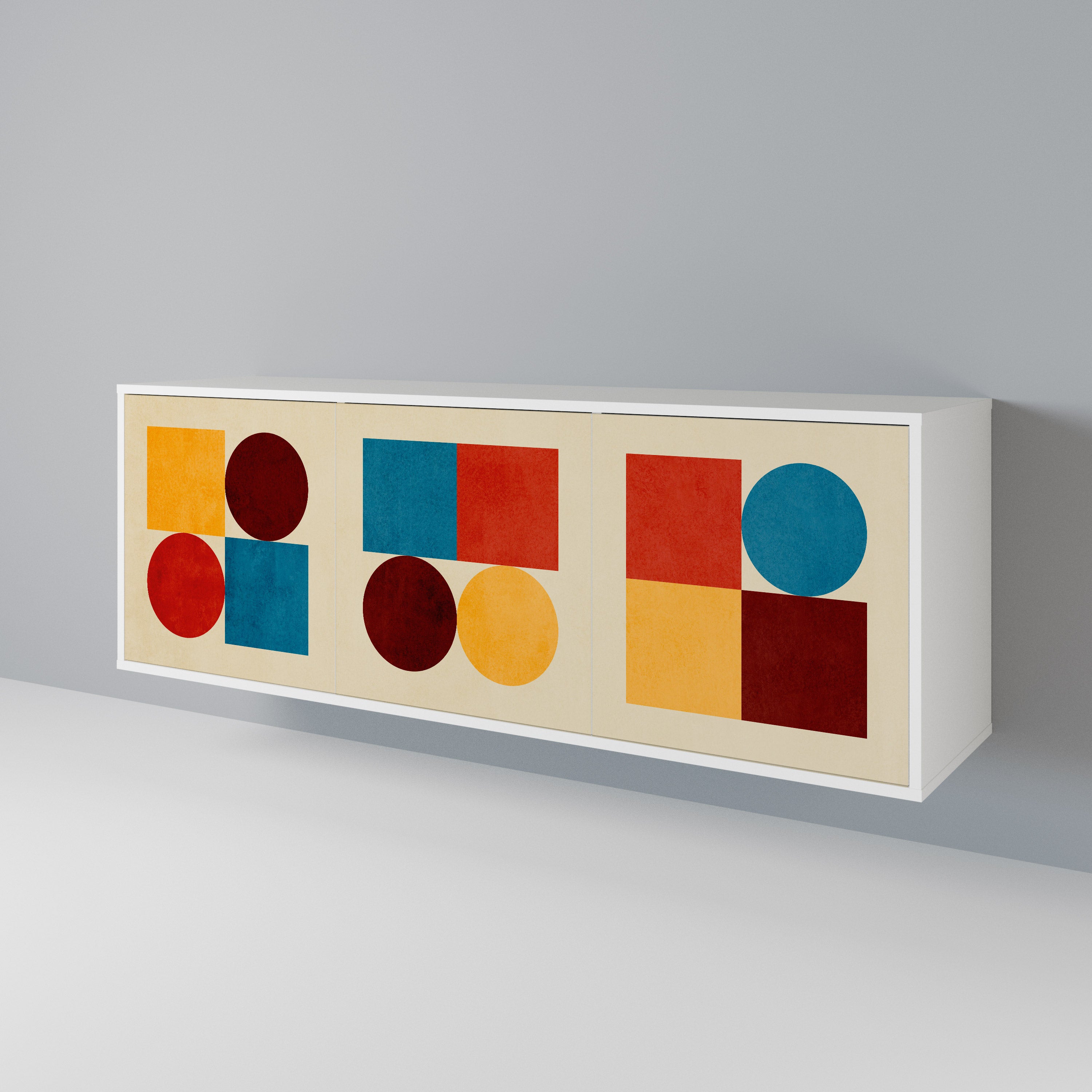 GEOMETRIC PUZZLE 3-Door Sideboard