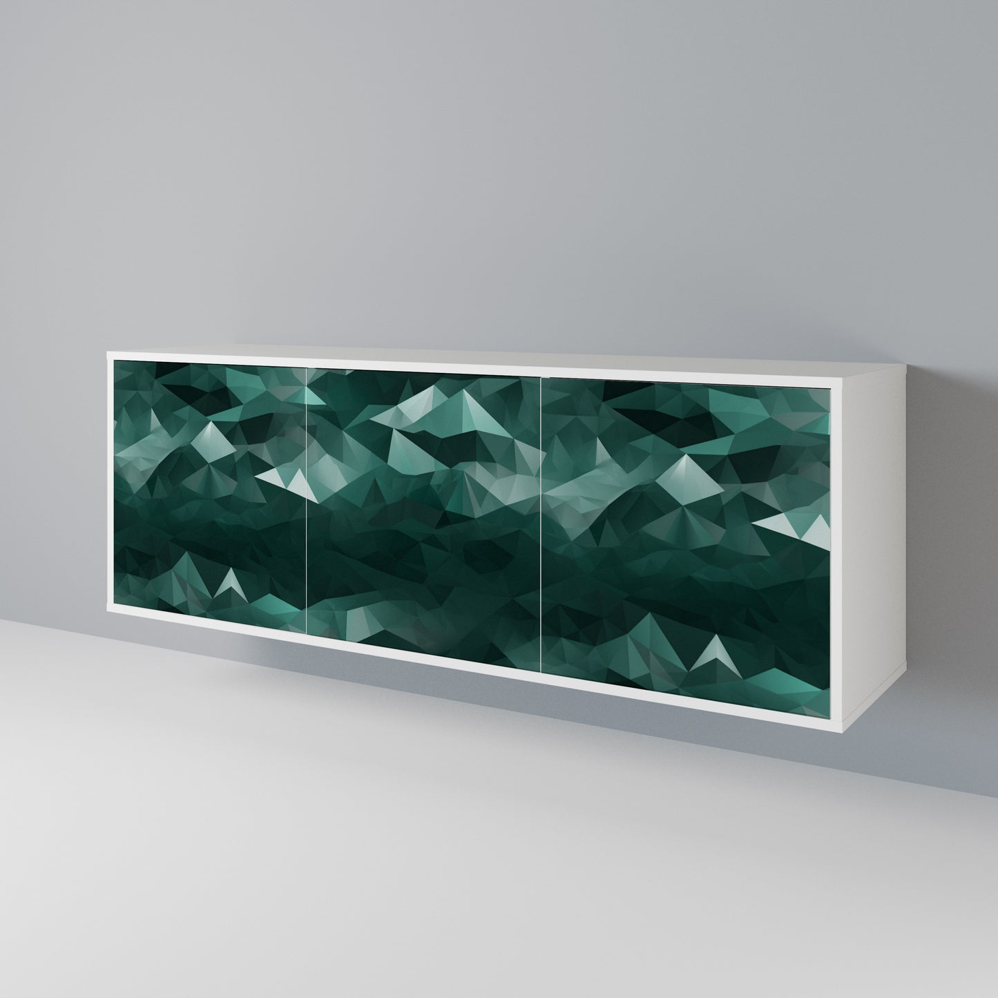 POLYGONAL FLOATING 3-Door Sideboard