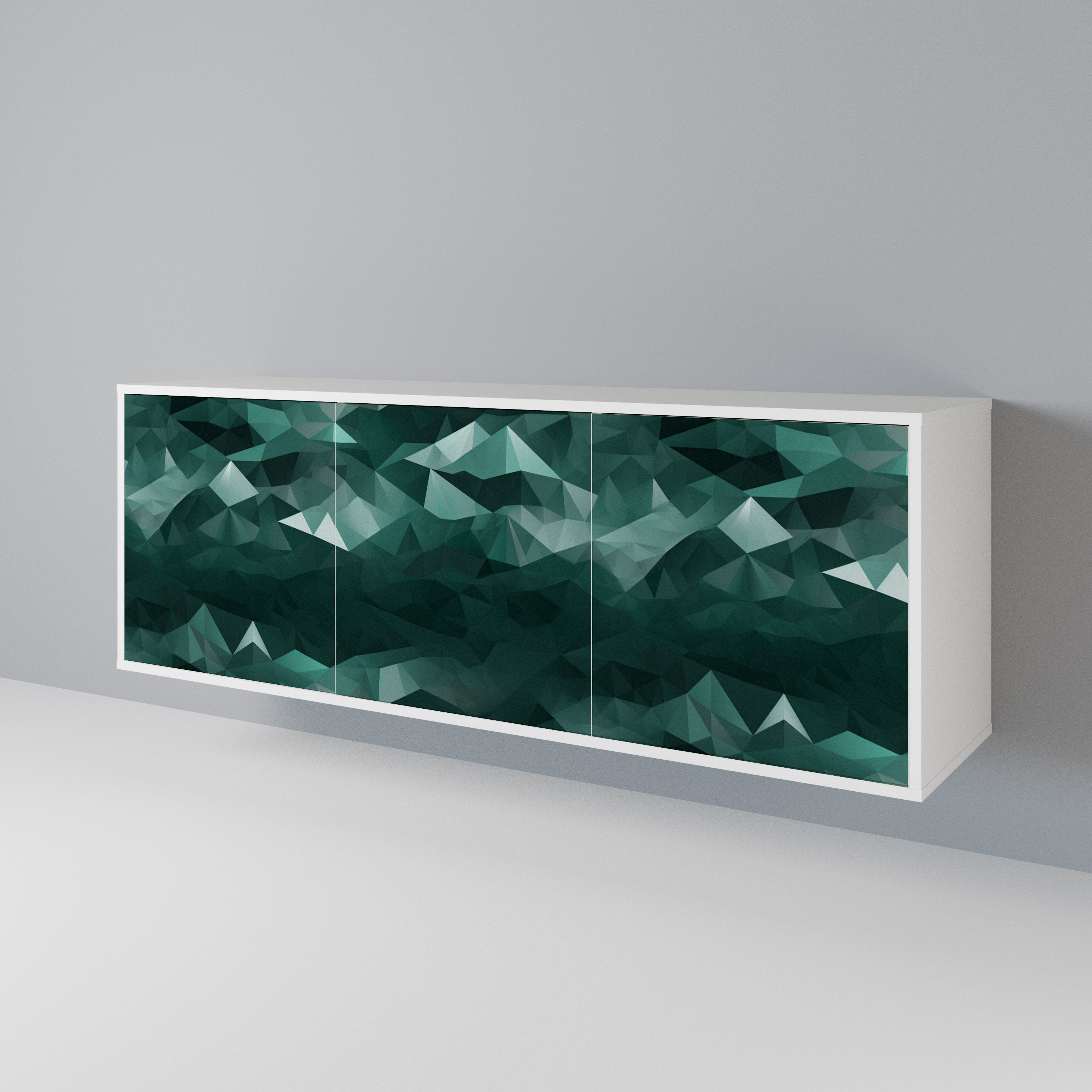 POLYGONAL FLOATING 3-Door Sideboard