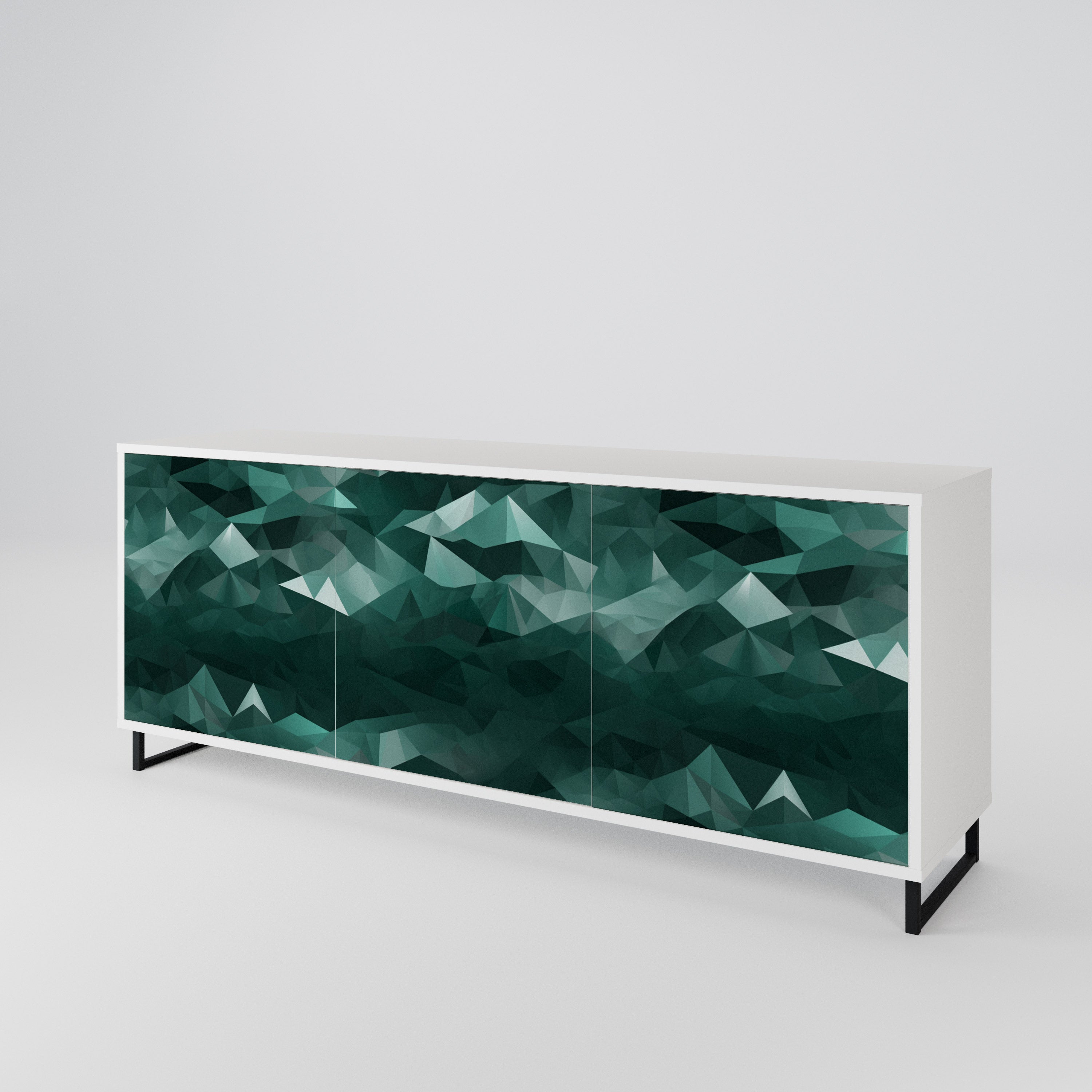 POLYGONAL FLOATING 3-Door Sideboard