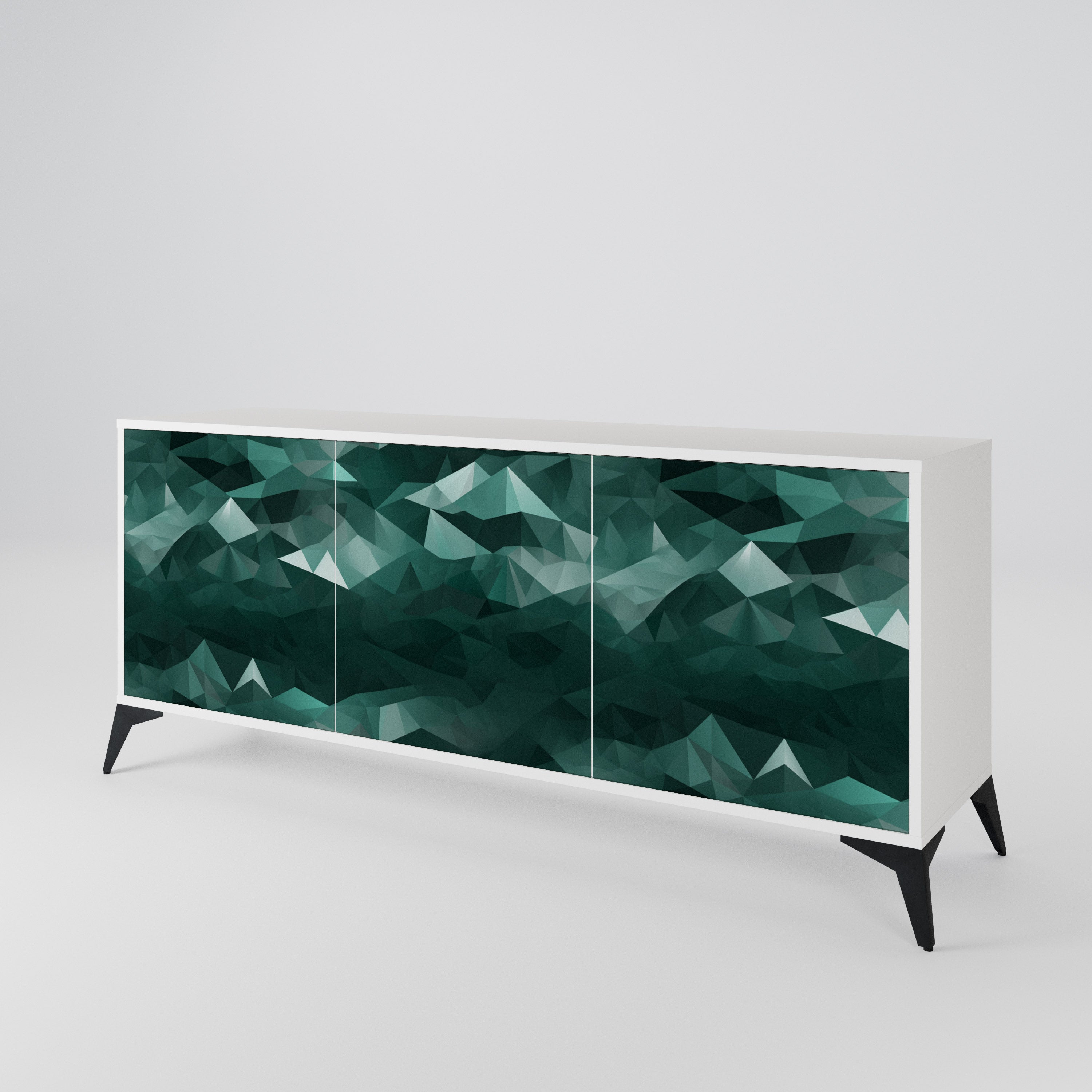 POLYGONAL FLOATING 3-Door Sideboard