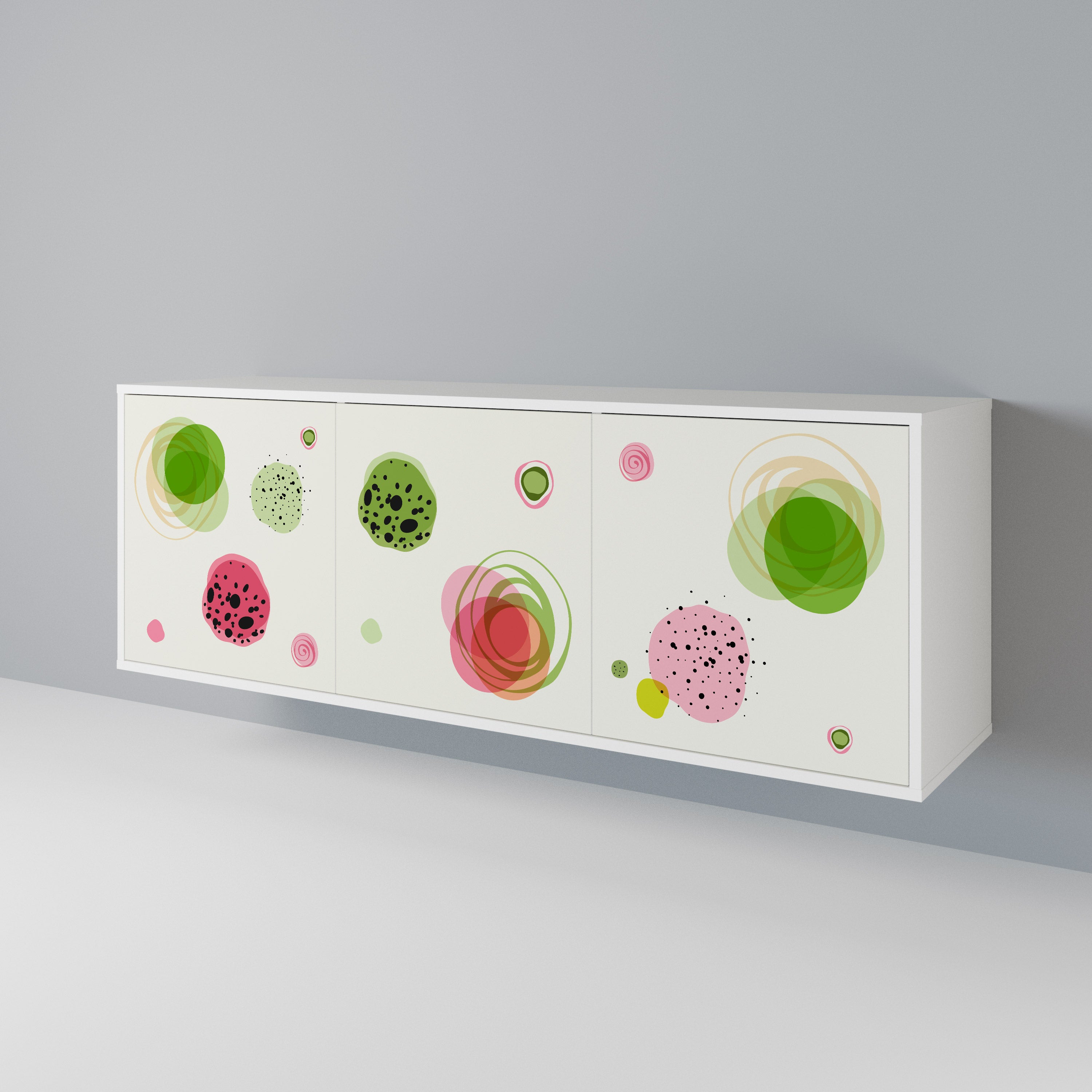 COLORFUL COSMOS 3-Door Sideboard