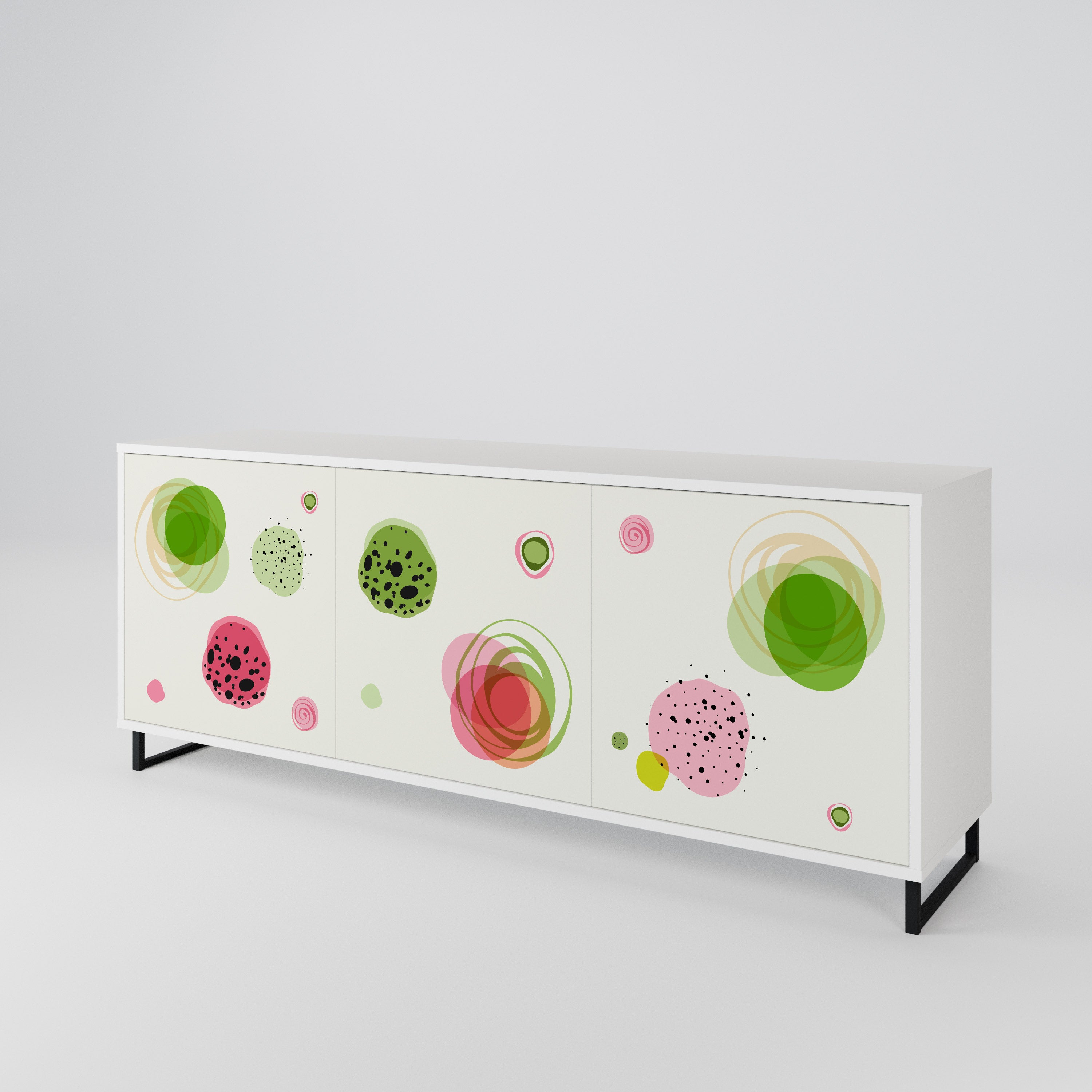 COLORFUL COSMOS 3-Door Sideboard