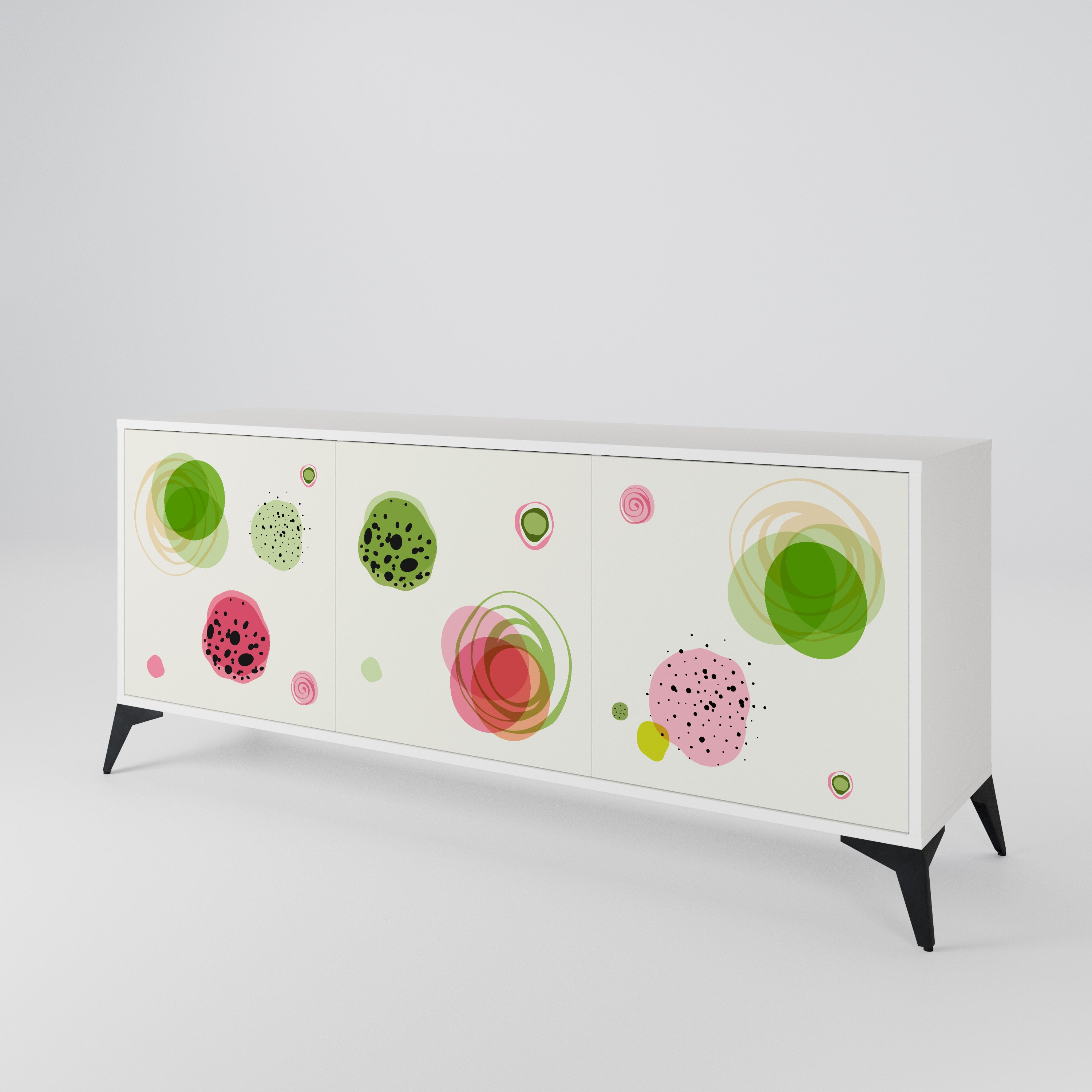 COLORFUL COSMOS 3-Door Sideboard