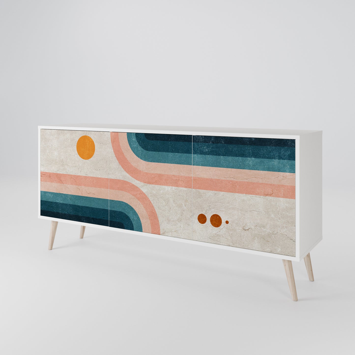 TWO HALVES 3-Door Sideboard
