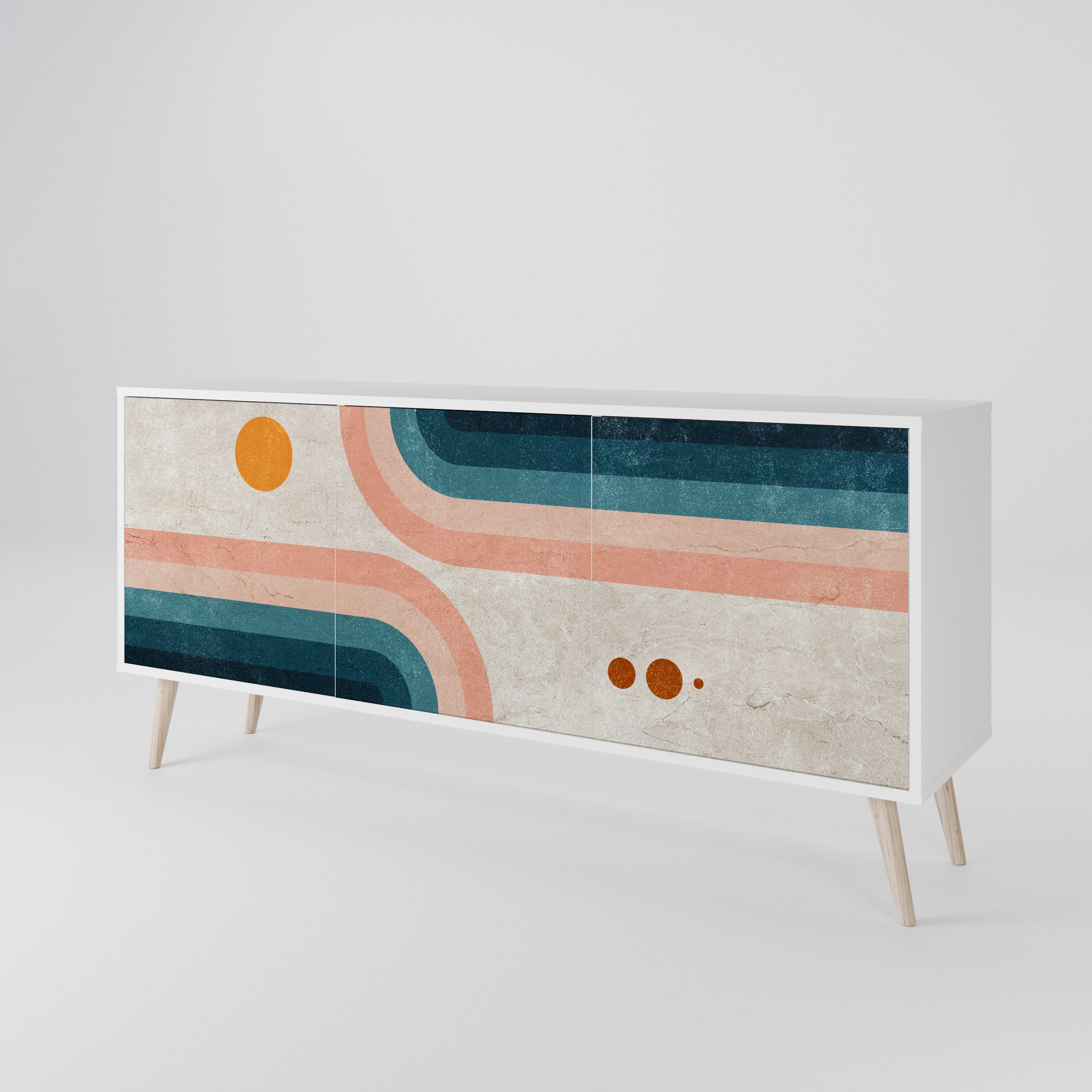 TWO HALVES 3-Door Sideboard