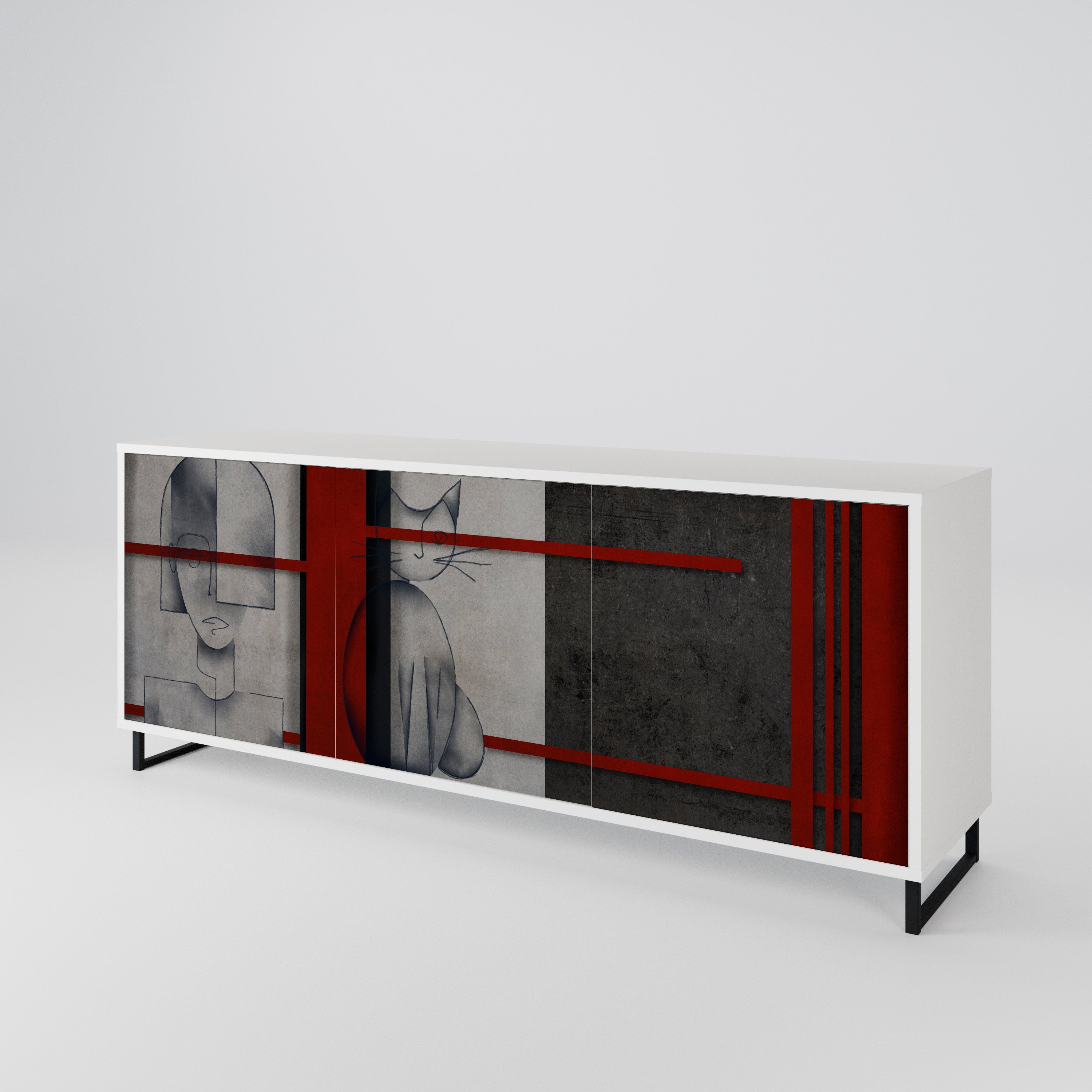 GRAY FIGURES 3-Door Sideboard