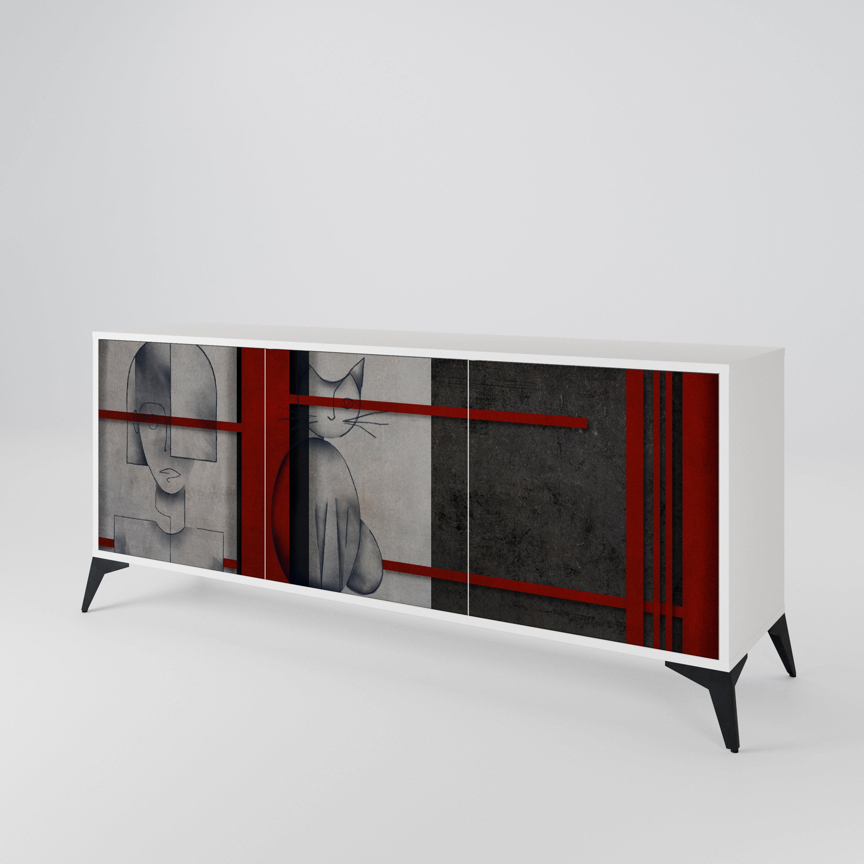 GRAY FIGURES 3-Door Sideboard