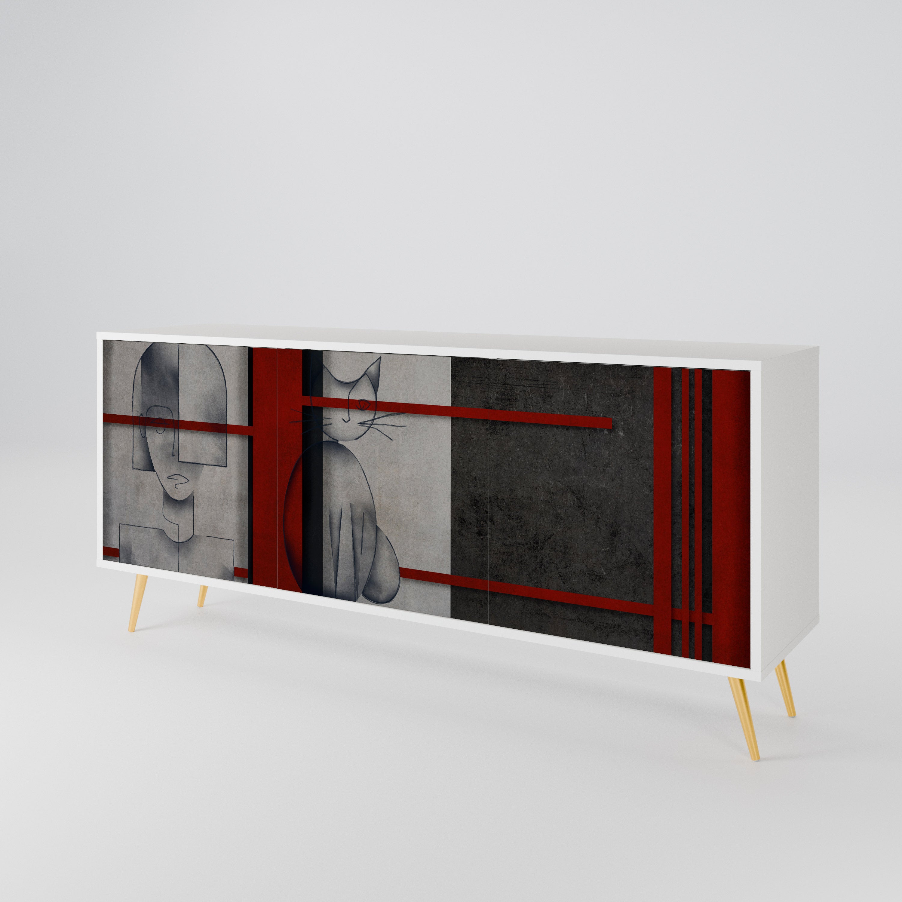 GRAY FIGURES 3-Door Sideboard
