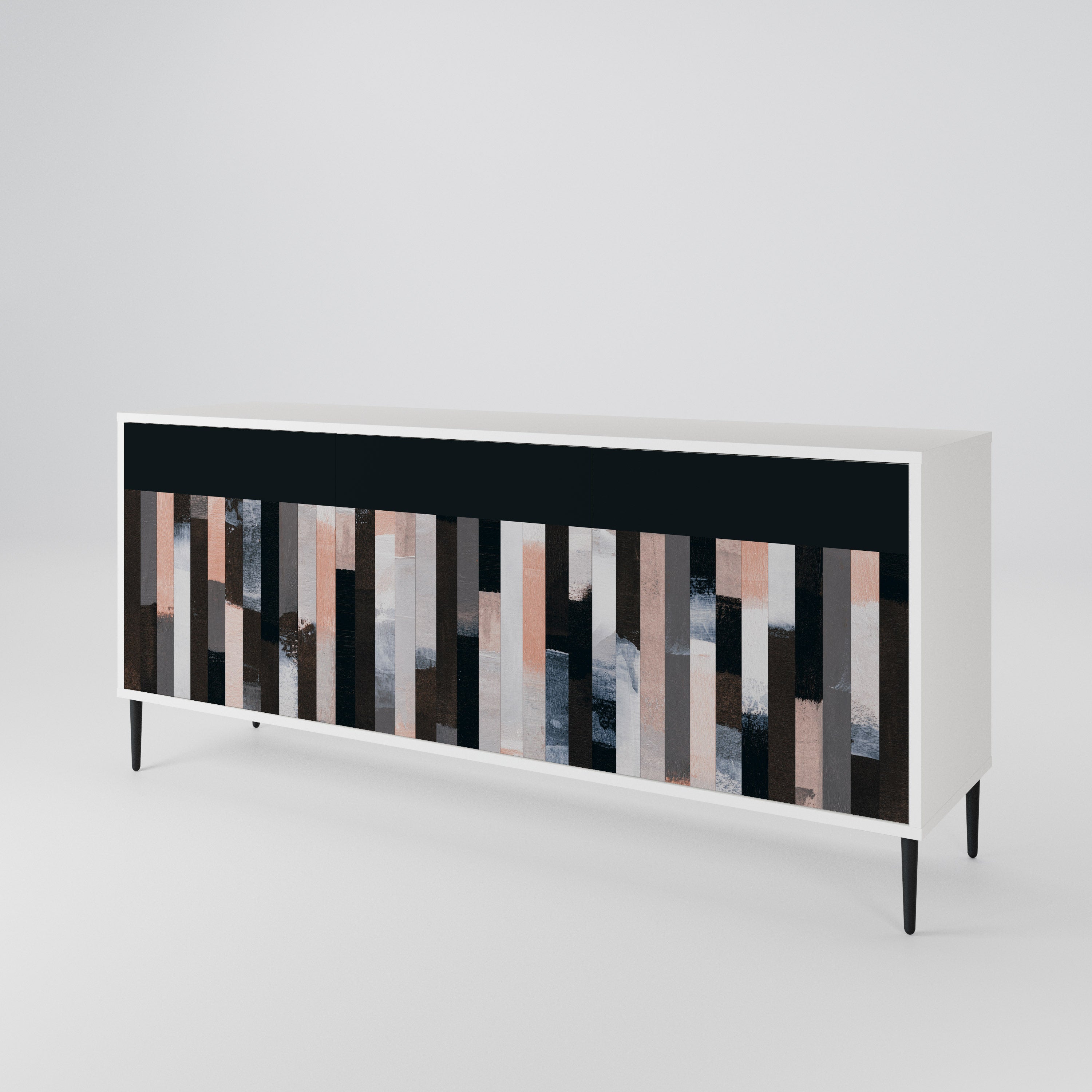COLLAGE OF RECTANGLES 3-Door Sideboard