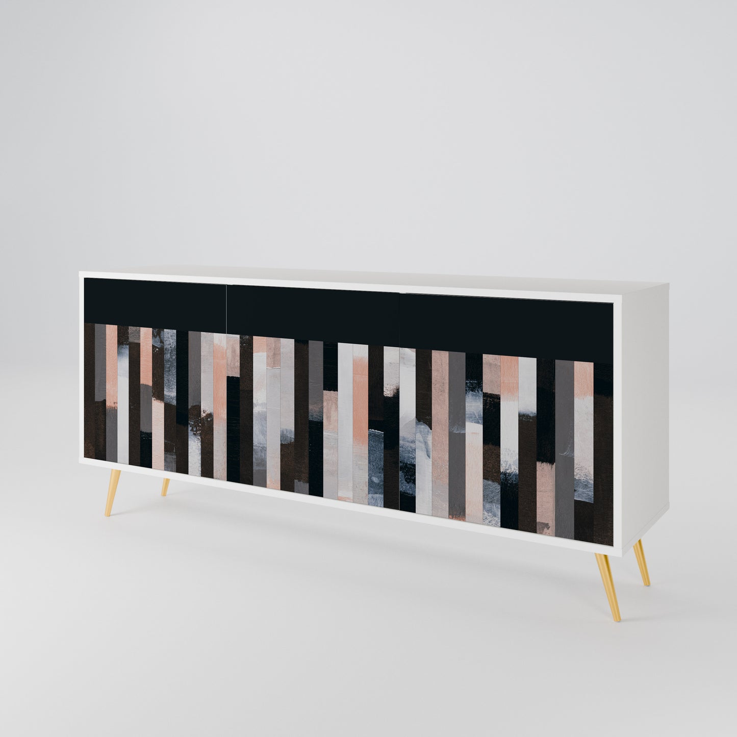COLLAGE OF RECTANGLES 3-Door Sideboard