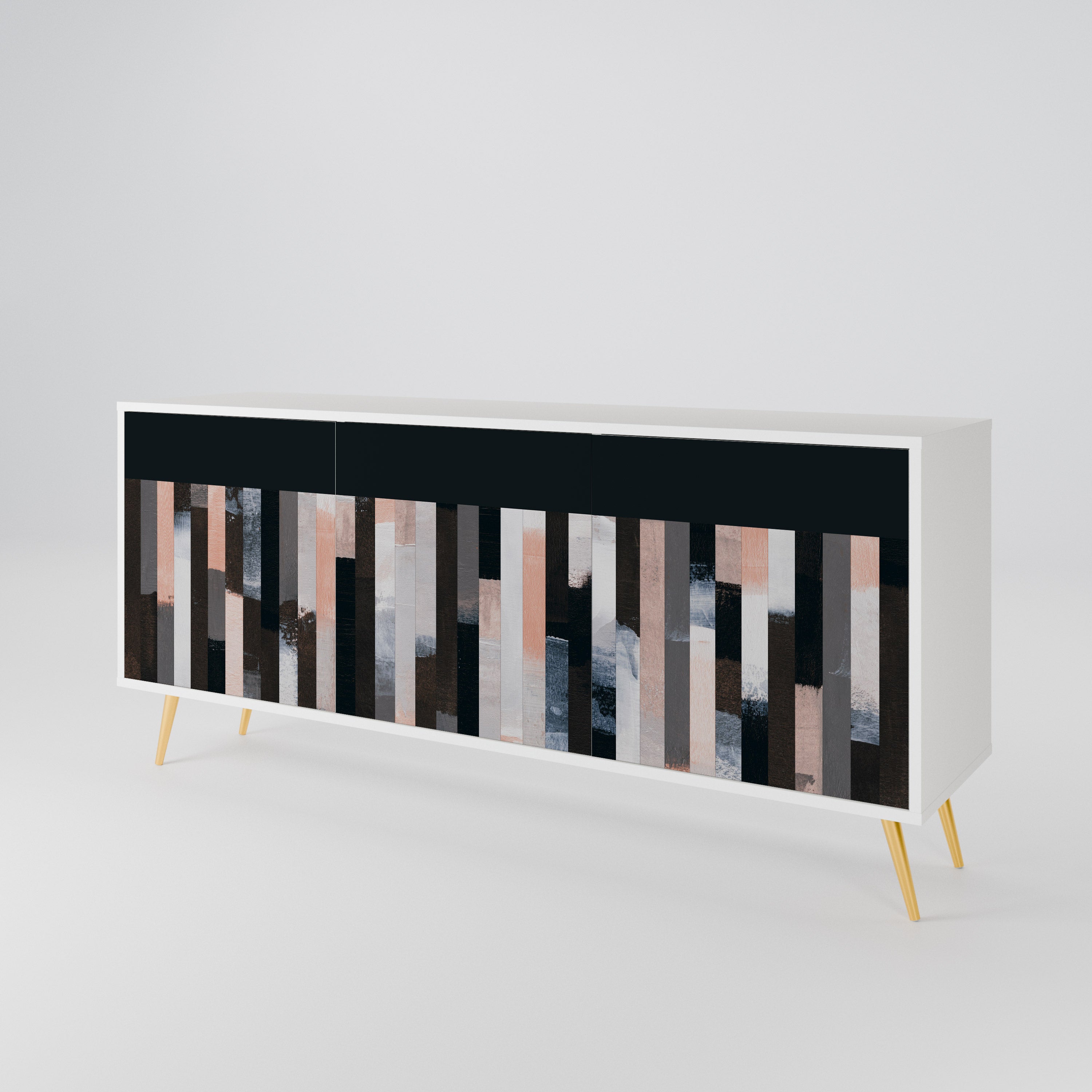 COLLAGE OF RECTANGLES 3-Door Sideboard