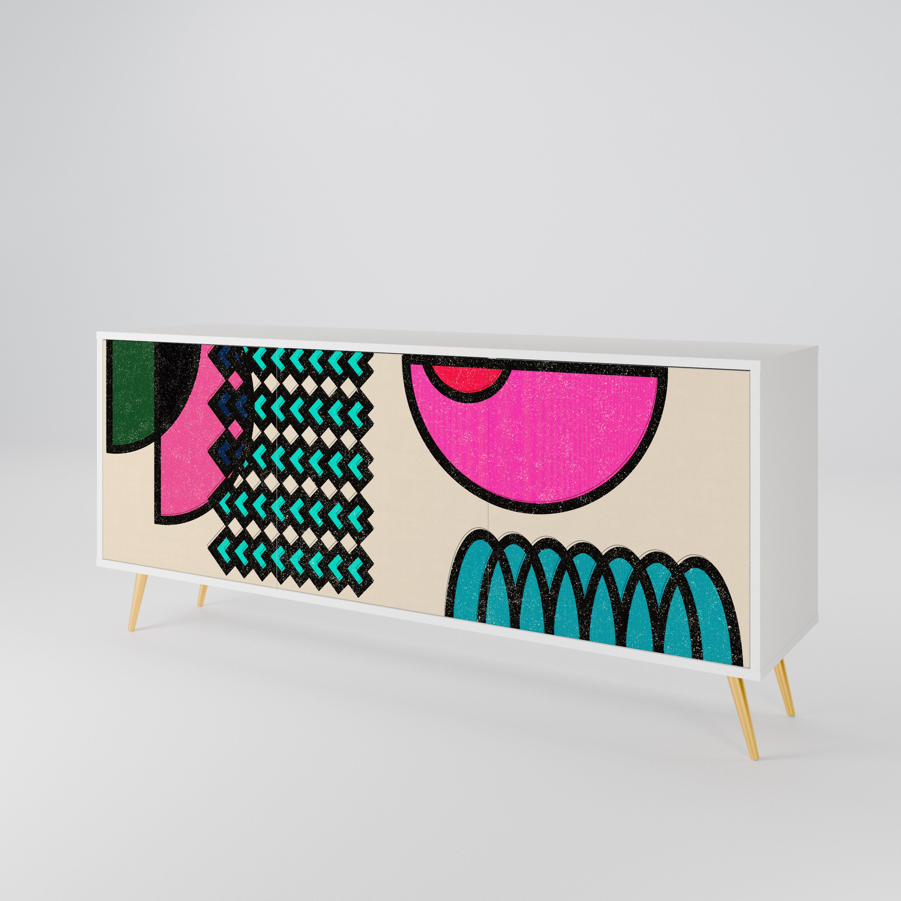 GEOMETRIC RHAPSODY 3-Door Sideboard
