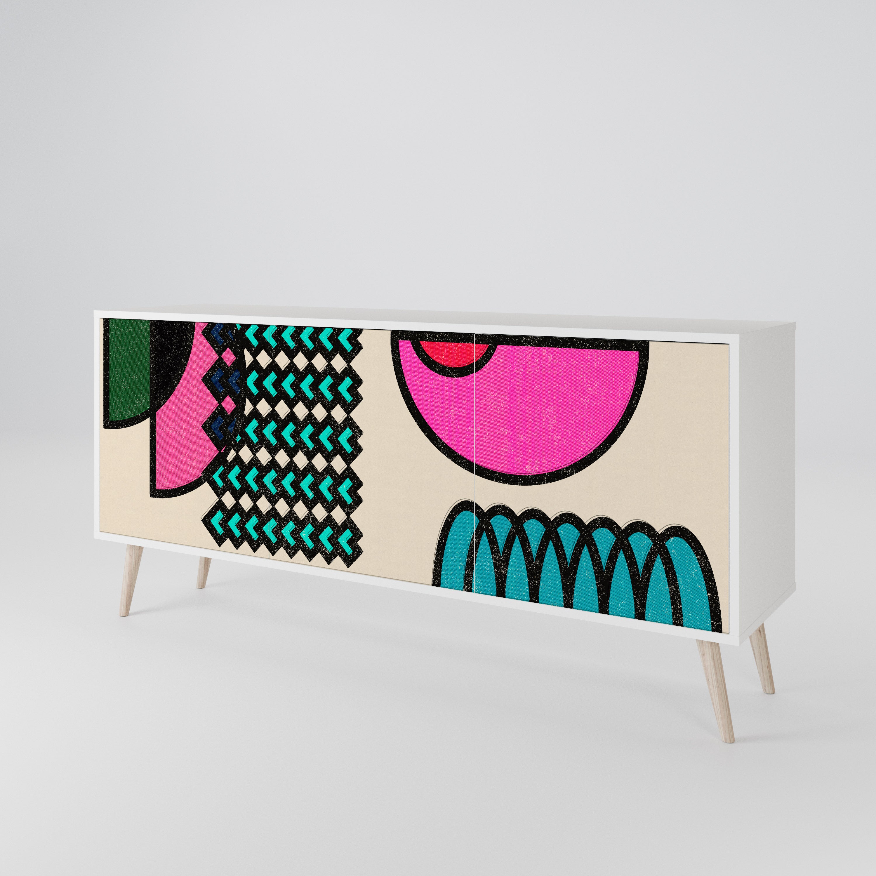 GEOMETRIC RHAPSODY 3-Door Sideboard
