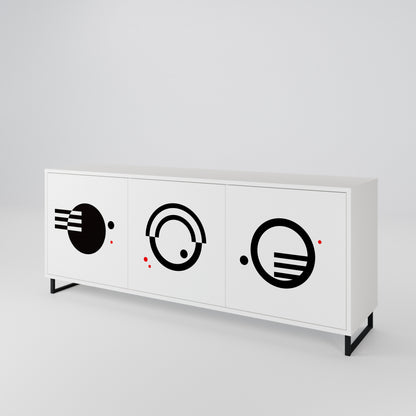 BLACK AND WHITE COMBINATION 3-Door Sideboard