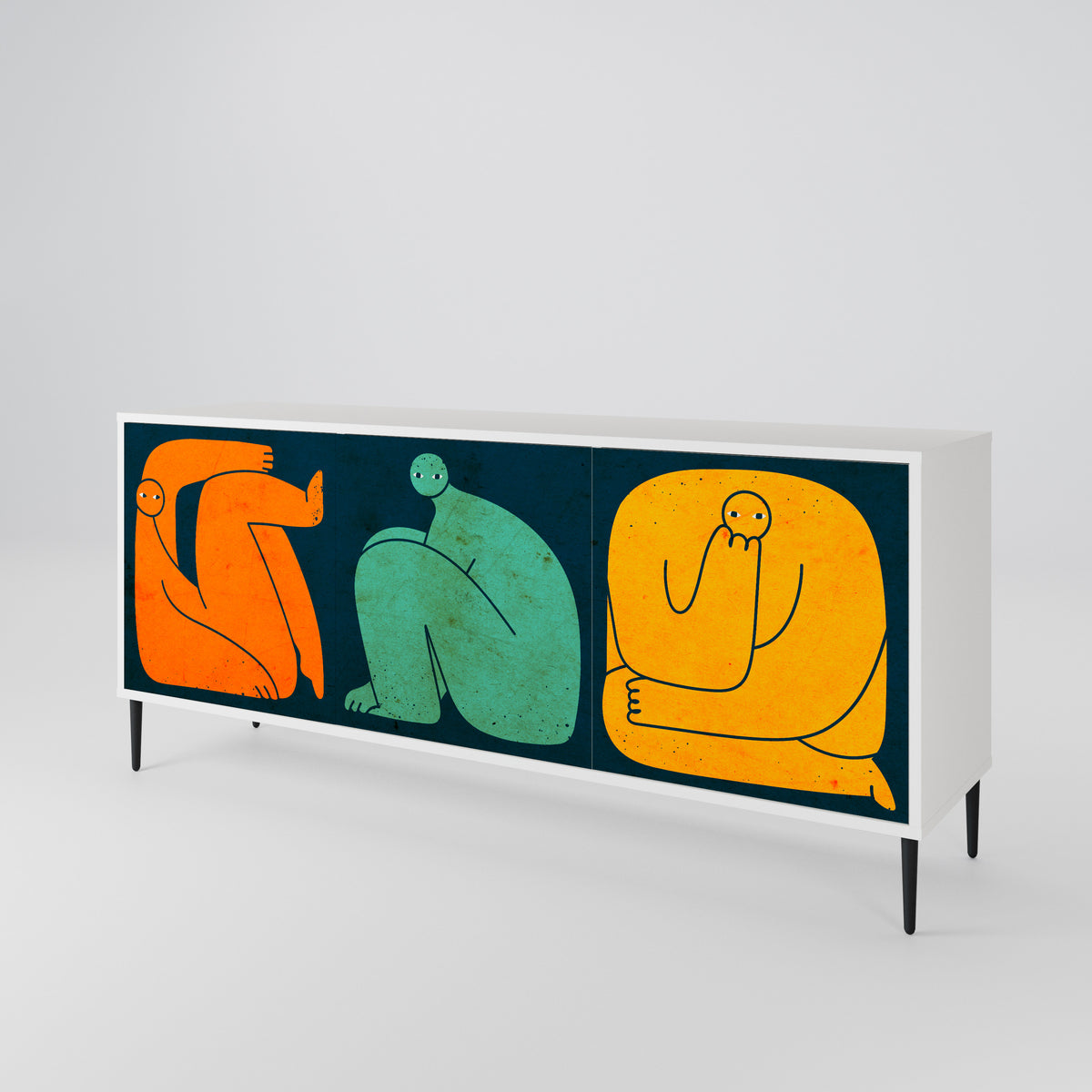 TOGETHER BUT SEPARATELY 3-Door Sideboard