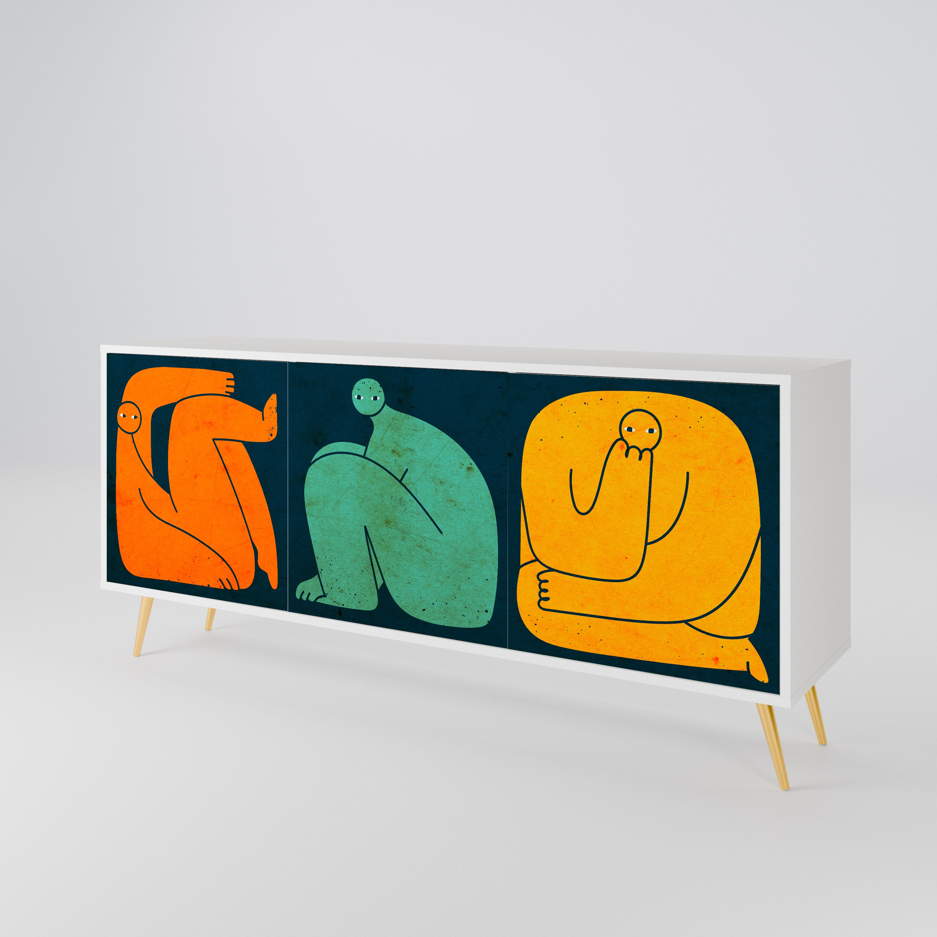 TOGETHER BUT SEPARATELY 3-Door Sideboard