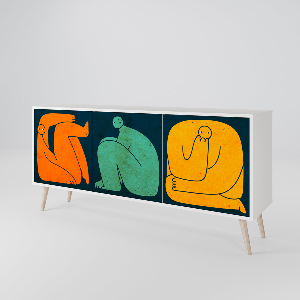 TOGETHER BUT SEPARATELY 3-Door Sideboard