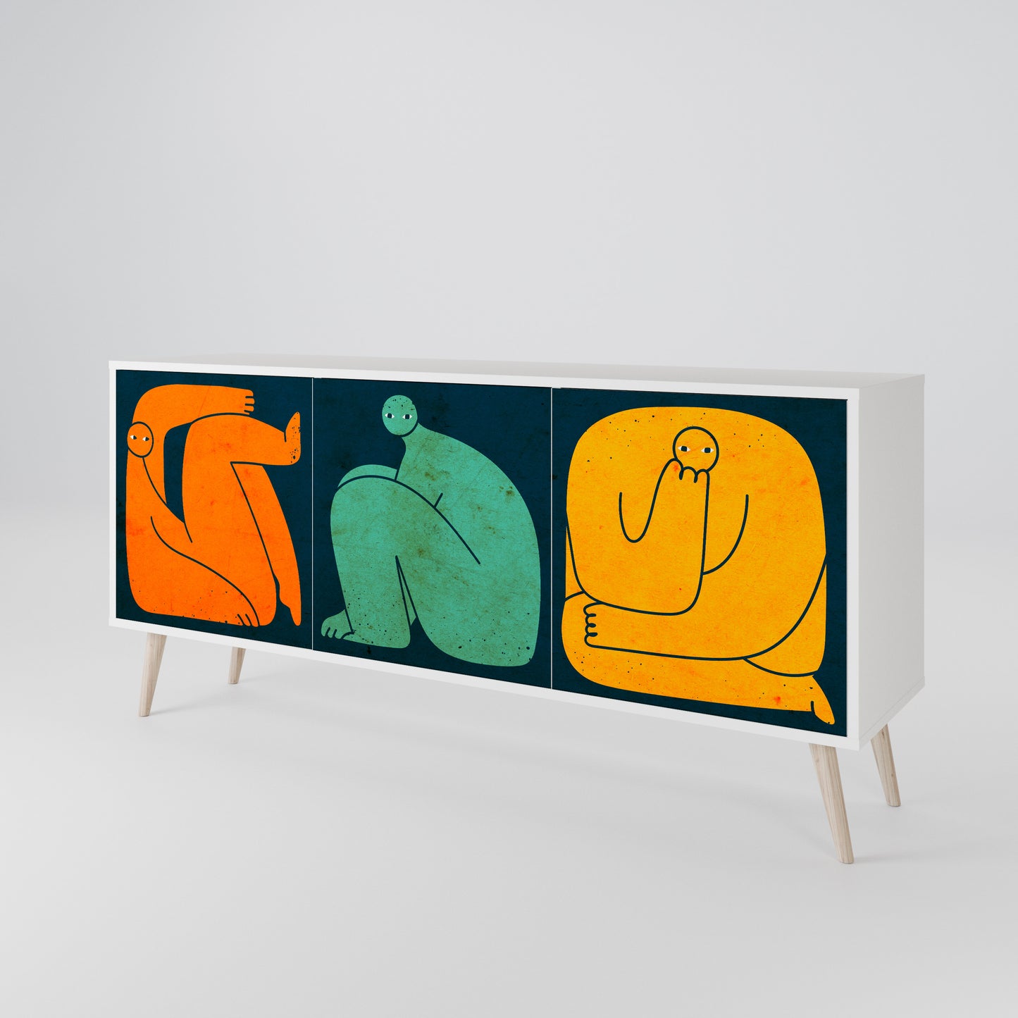 TOGETHER BUT SEPARATELY 3-Door Sideboard