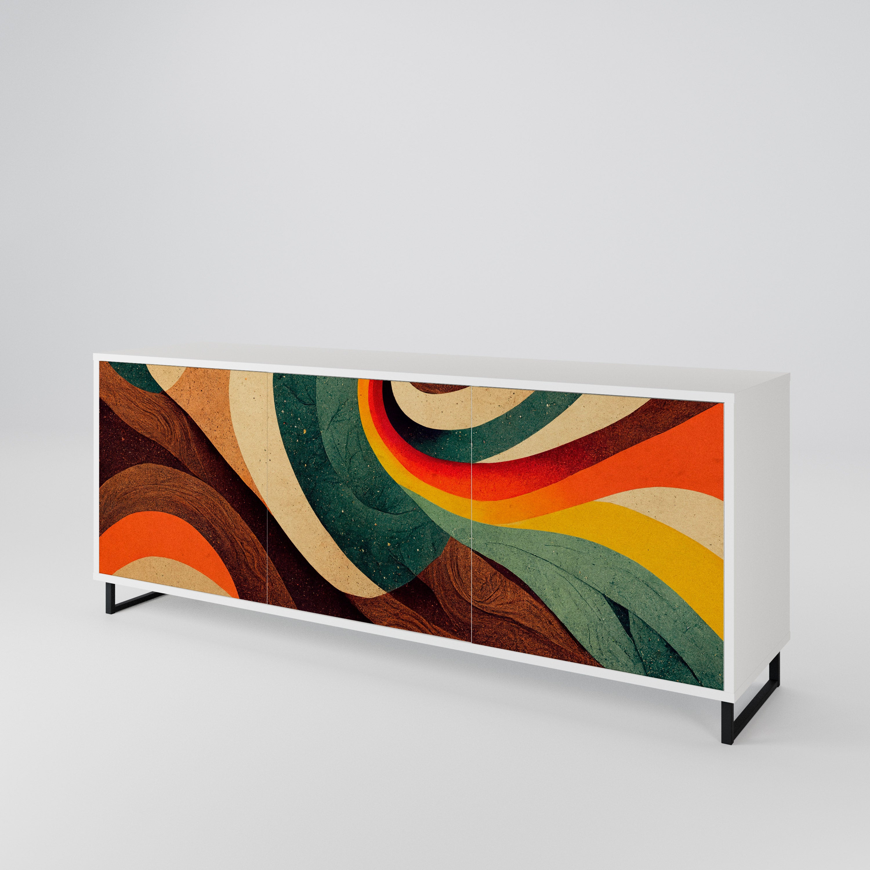 COLORFUL STRANDS 3-Door Sideboard