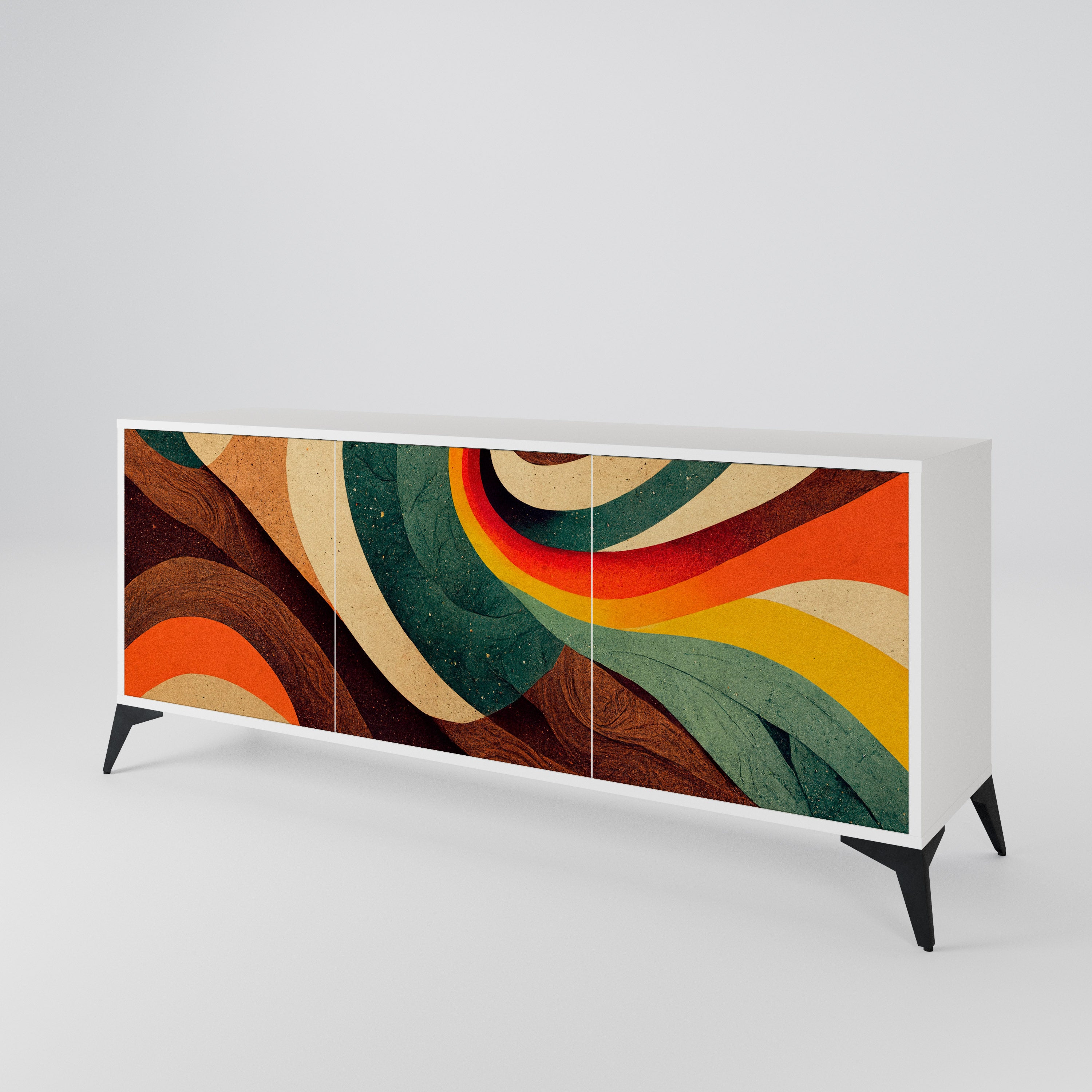 COLORFUL STRANDS 3-Door Sideboard
