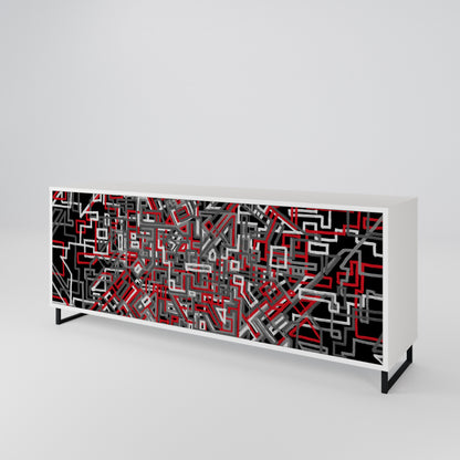 BROKEN LINES 3-Door Sideboard