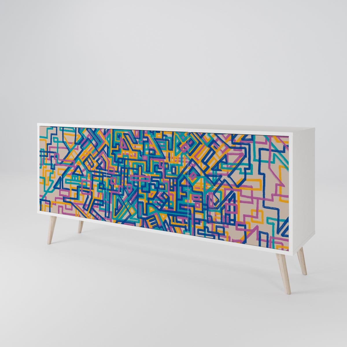 MEMORIES MAP 3-Door Sideboard