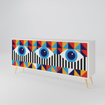 ABSTRACTION AND GEOMETRY 3-Door Sideboard