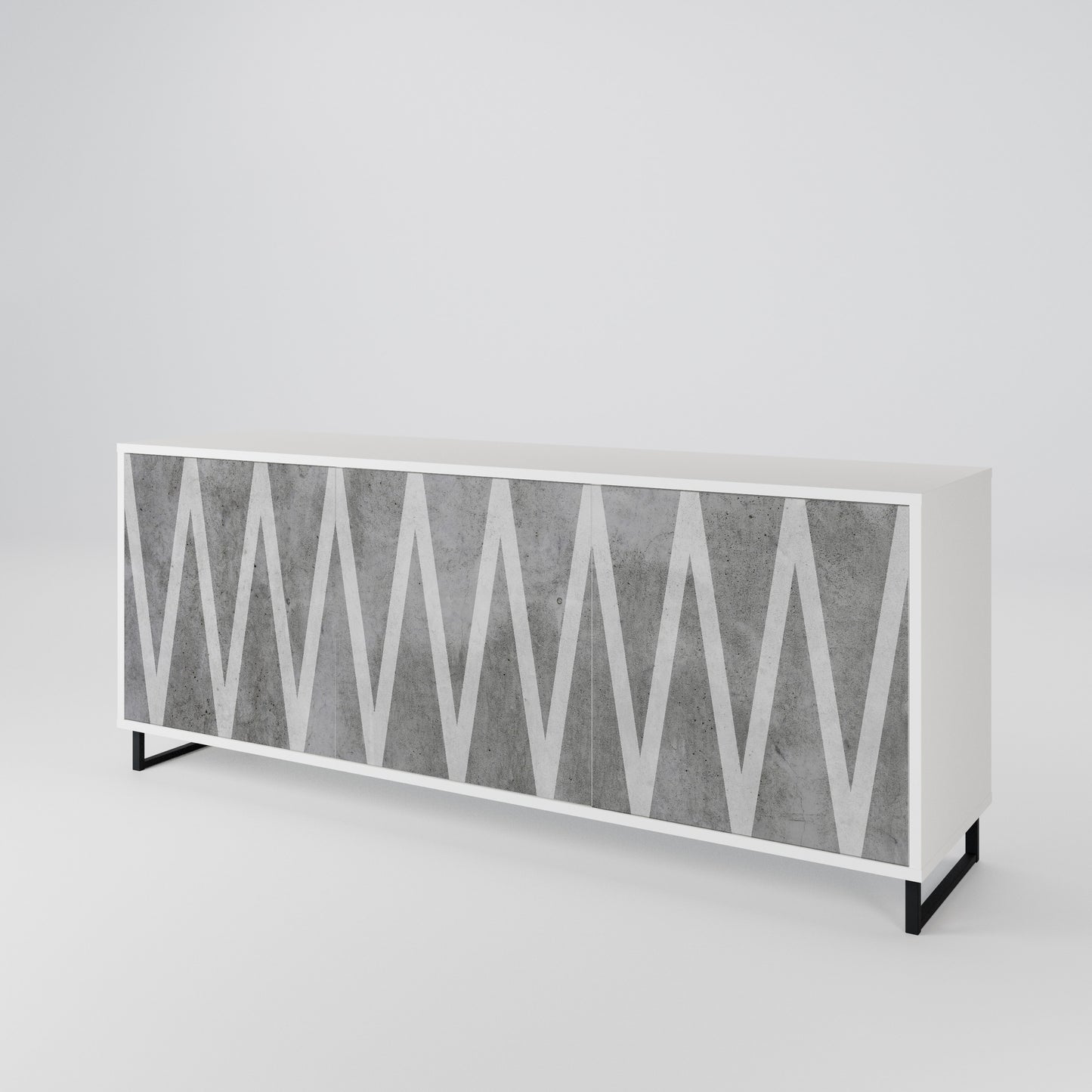 SOLID ZIG ZAG 3-Door Sideboard