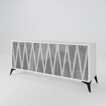 SOLID ZIG ZAG 3-Door Sideboard
