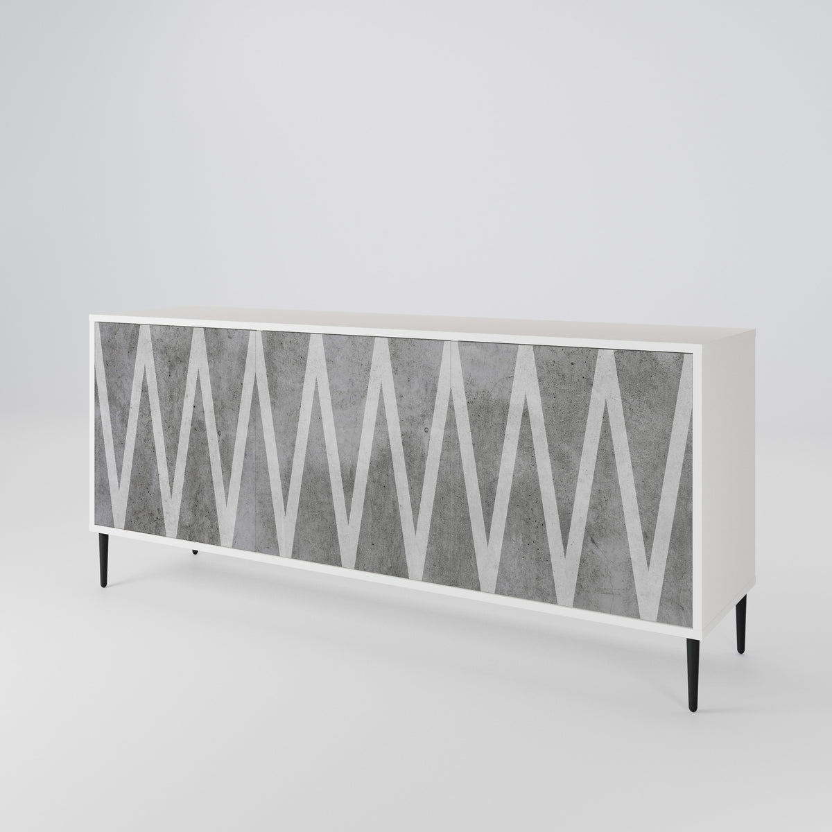 SOLID ZIG ZAG 3-Door Sideboard