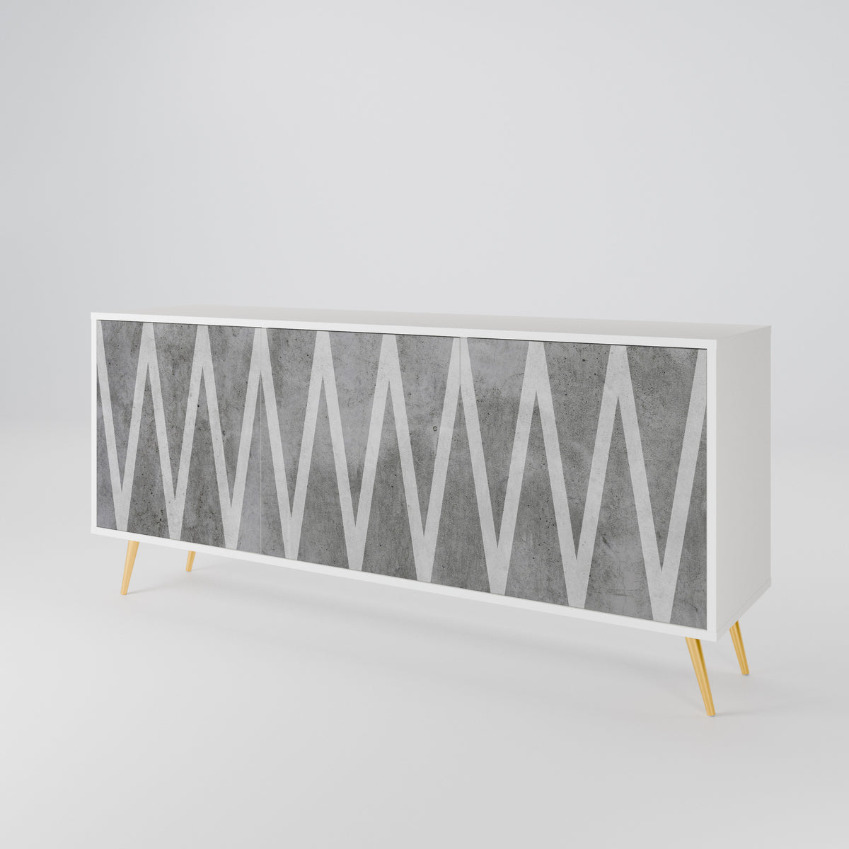 SOLID ZIG ZAG 3-Door Sideboard