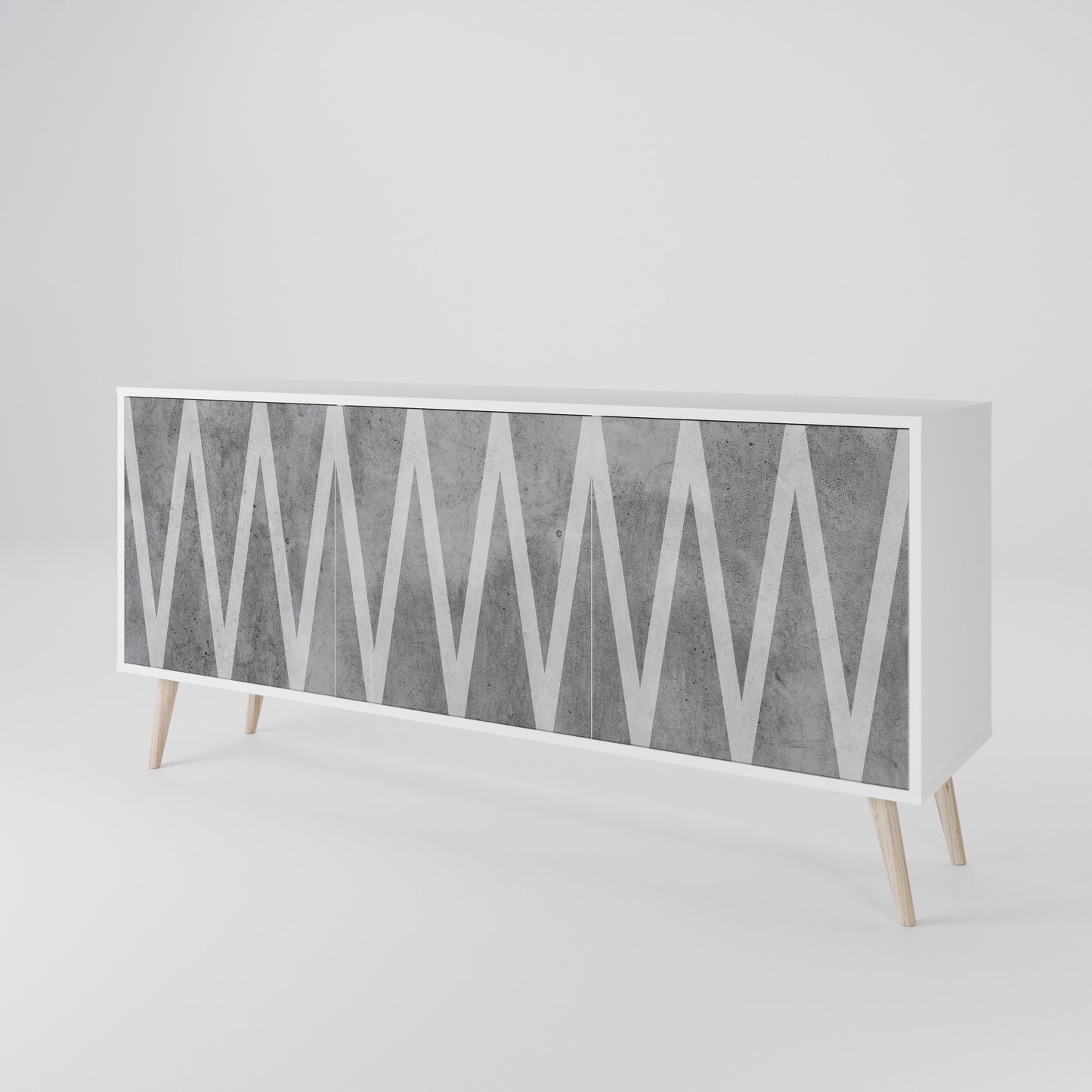 SOLID ZIG ZAG 3-Door Sideboard