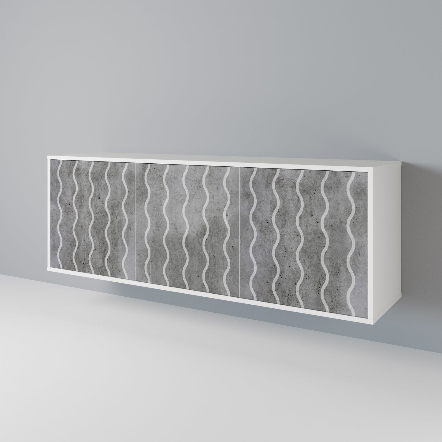 WAVES OF CONCRETE 3-Door Sideboard
