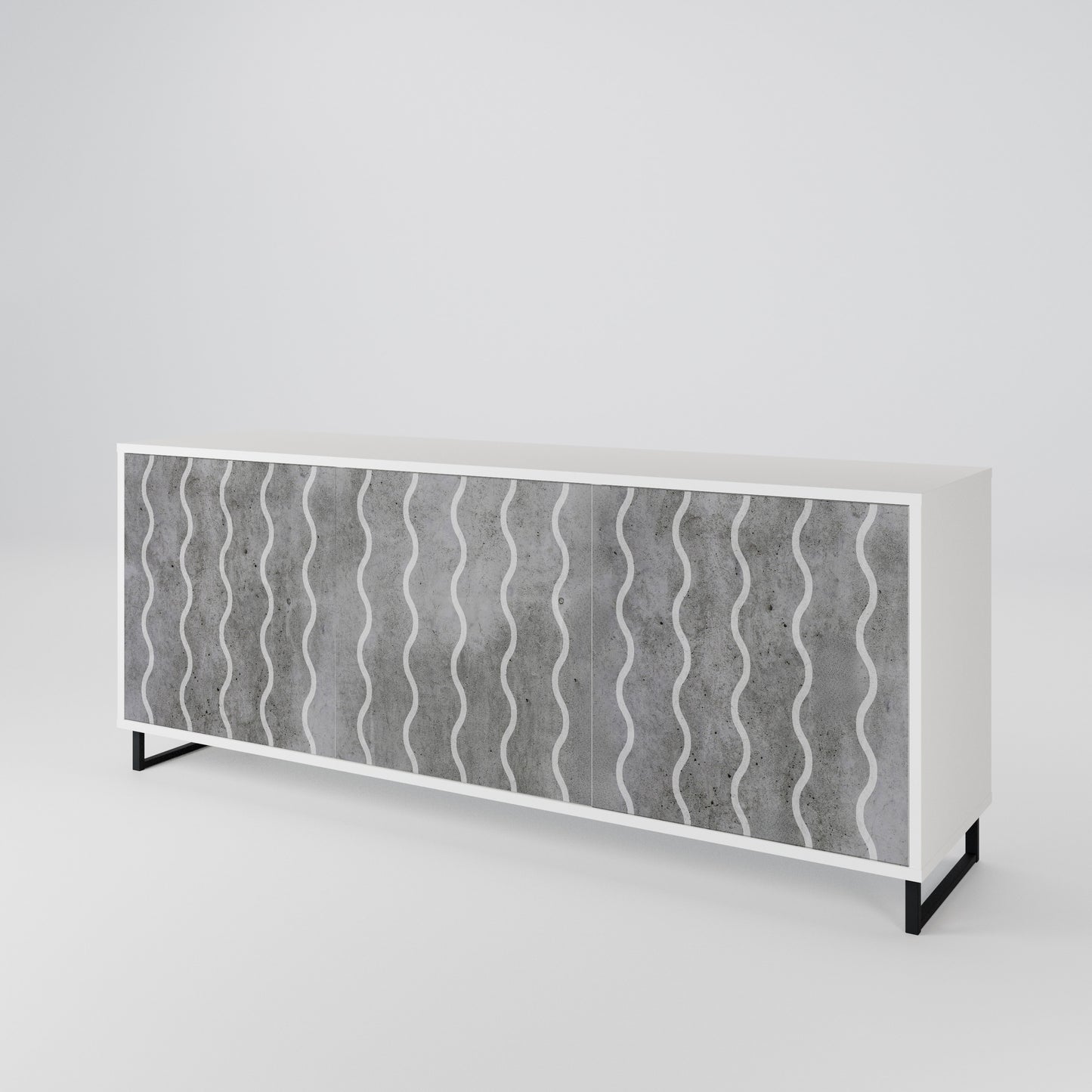 WAVES OF CONCRETE 3-Door Sideboard