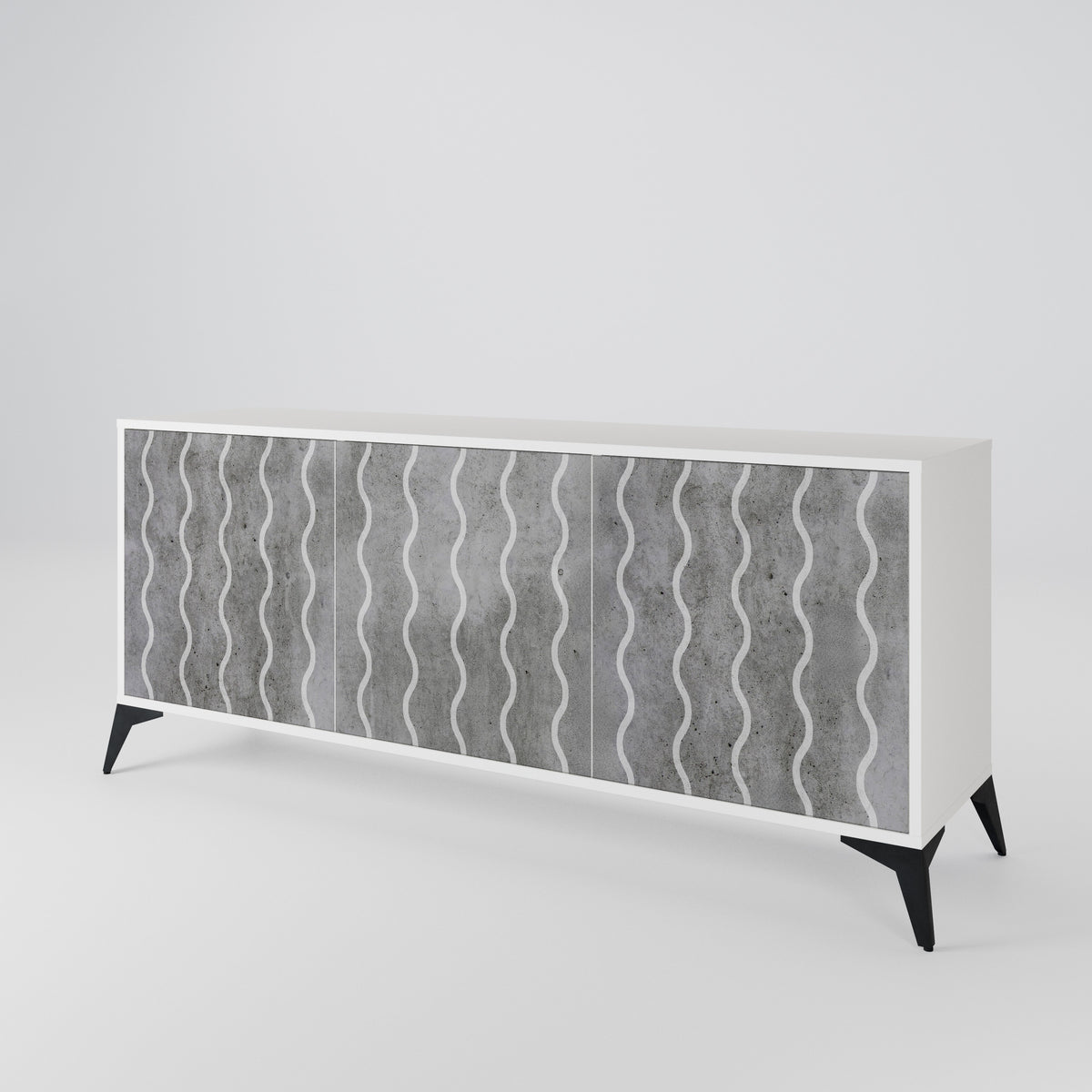 WAVES OF CONCRETE 3-Door Sideboard