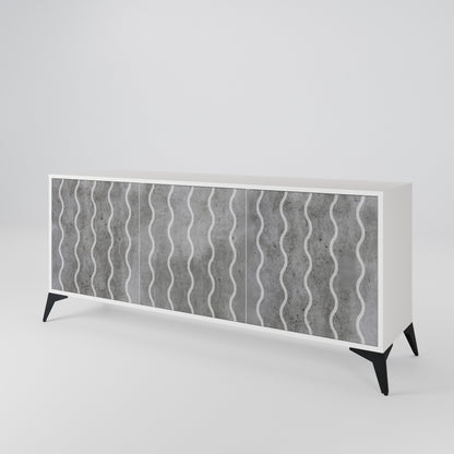 WAVES OF CONCRETE 3-Door Sideboard