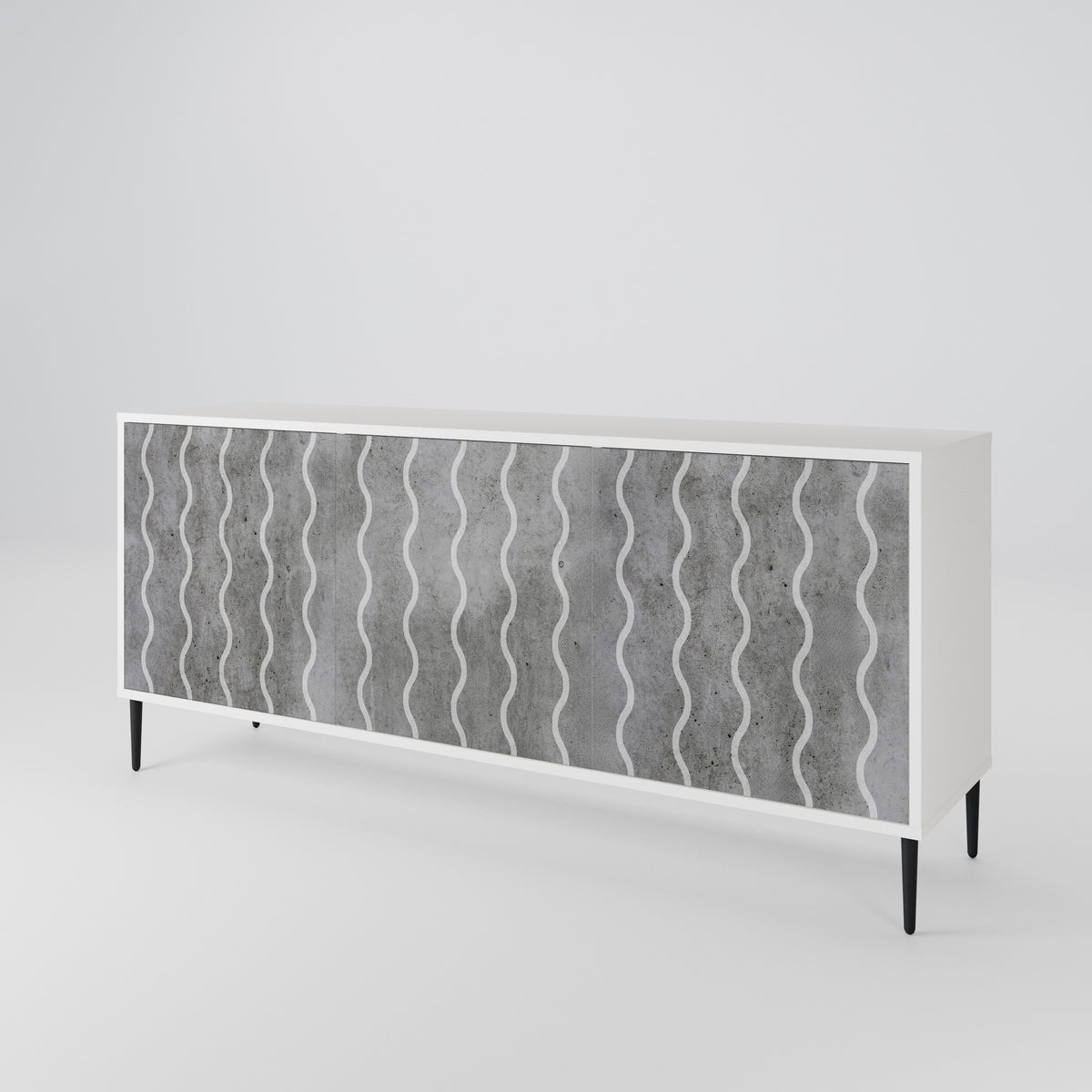 WAVES OF CONCRETE 3-Door Sideboard