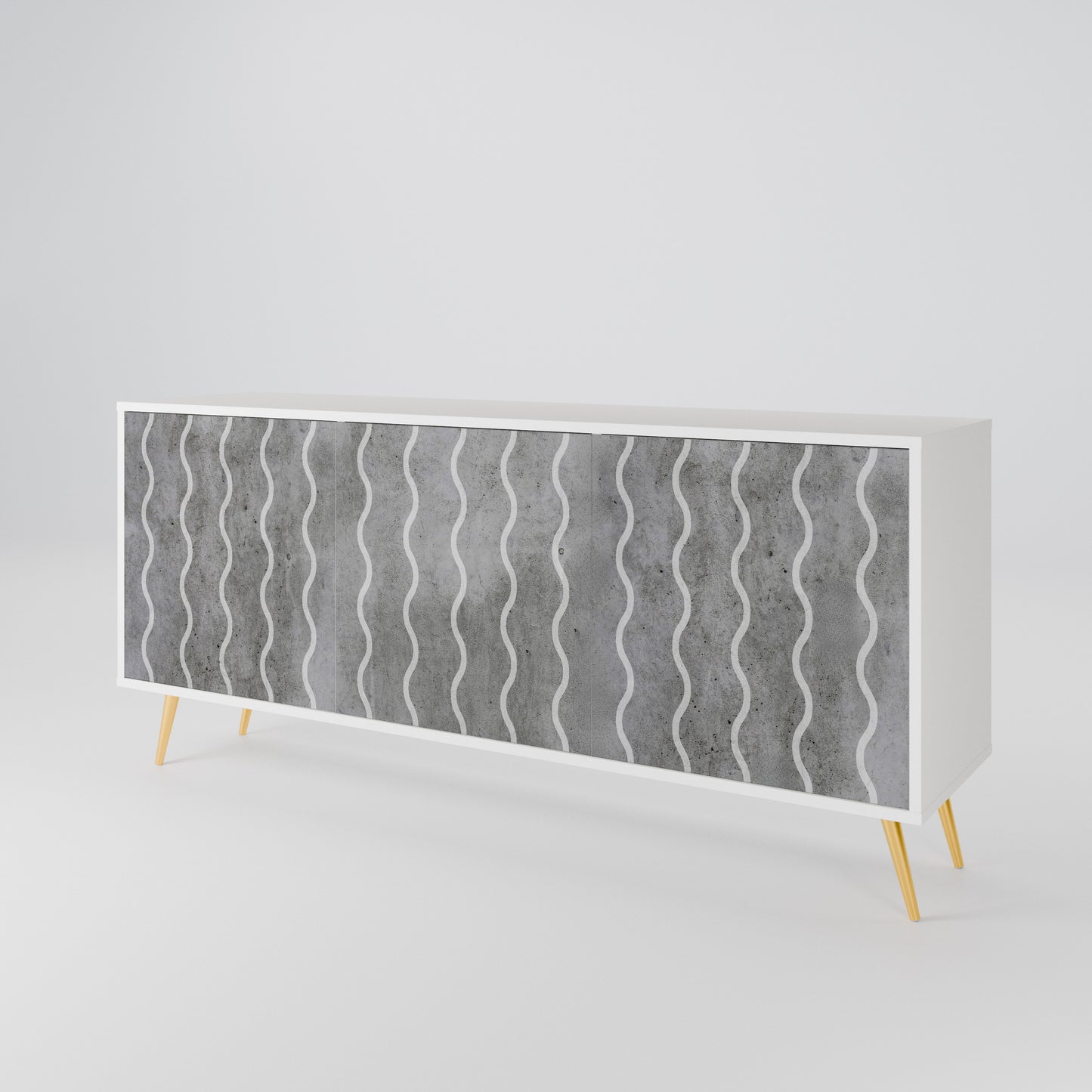 WAVES OF CONCRETE 3-Door Sideboard