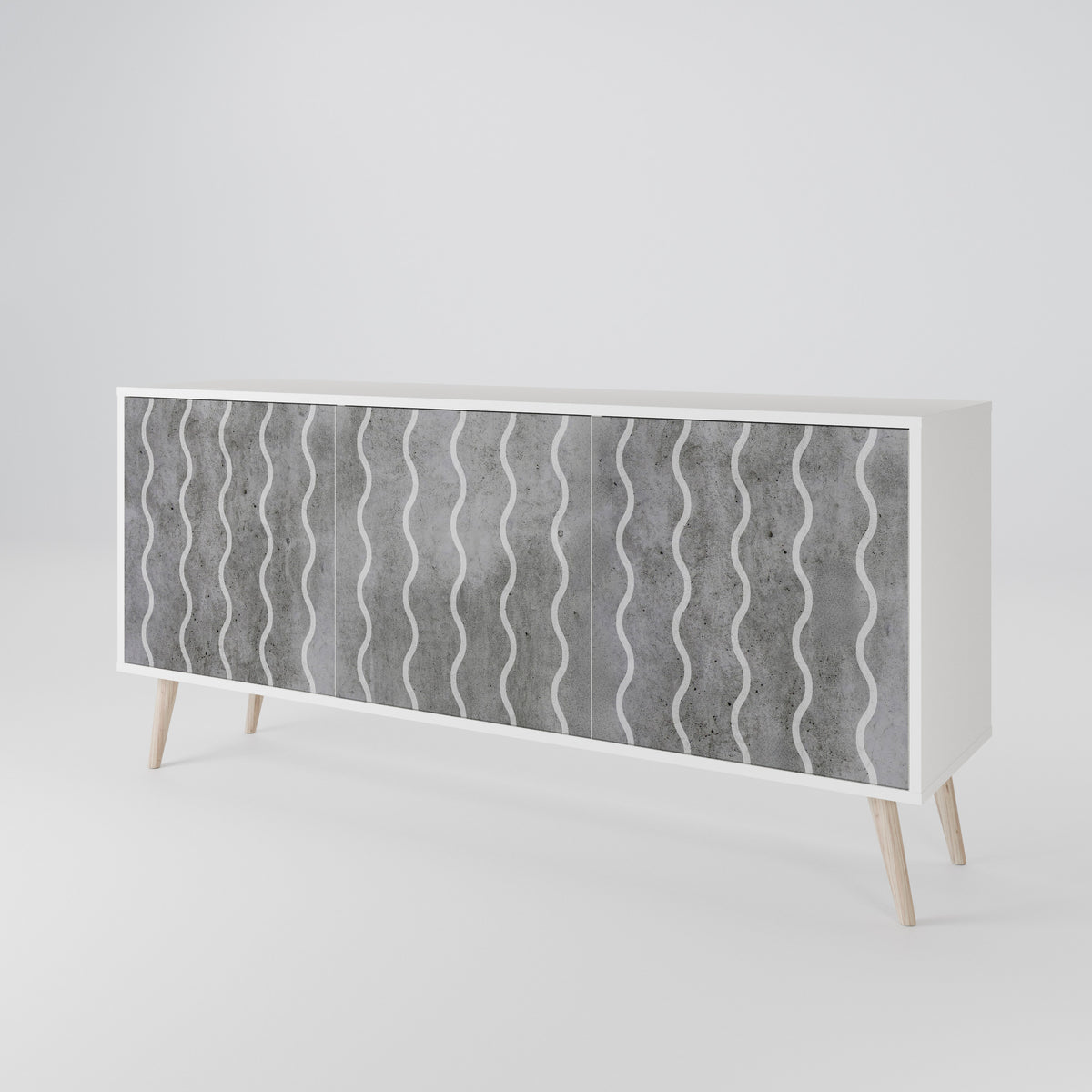 WAVES OF CONCRETE 3-Door Sideboard