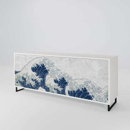 THE GREAT WAVE AT KANAGAWA 3-Door Sideboard