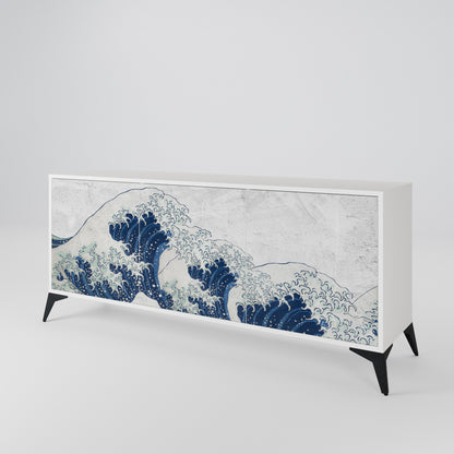 THE GREAT WAVE AT KANAGAWA 3-Door Sideboard